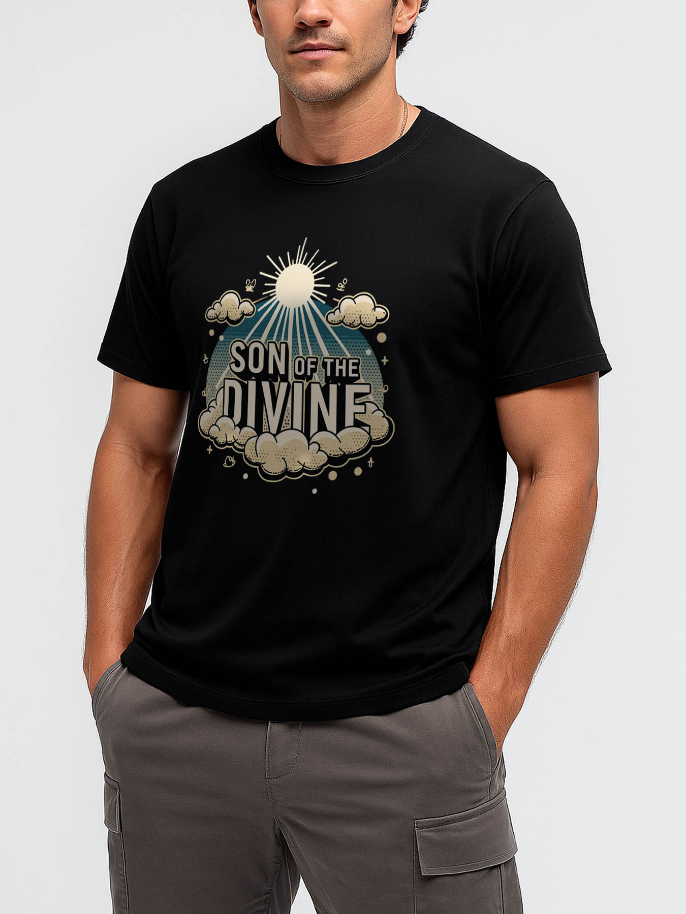 RTTMALL Caribbean Vacation Printed Beach Cotton Casual T-Shirt for Men