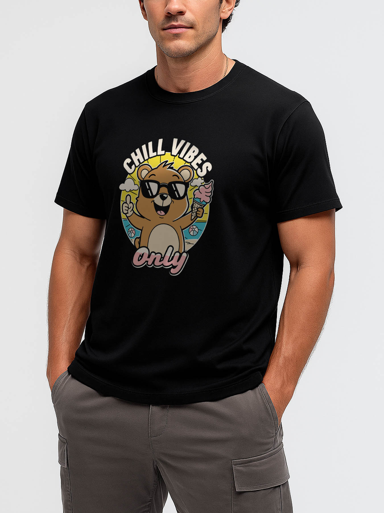 Men's 100% Cotton RTTMALL T-Shirts, Casual Caribbean Island Beach Printed Graphic Tees, Soft Breathable Summer Tops Perfect Gift for Dad Boyfriend