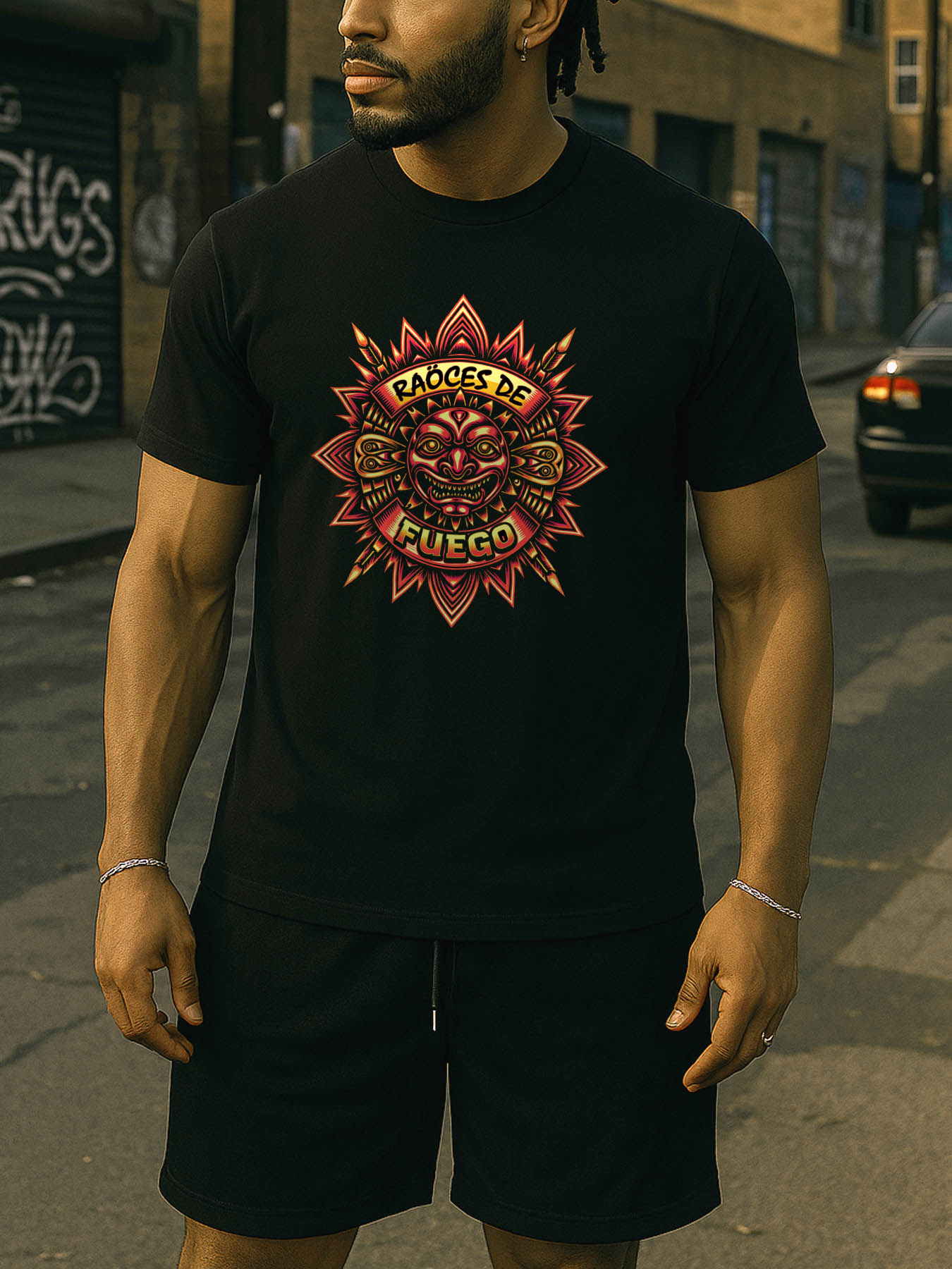 Unisex Black RTTMALL Music Band Classic Print Cotton Casual T-Shirt for Caribbean Beach Summer Island Holiday
