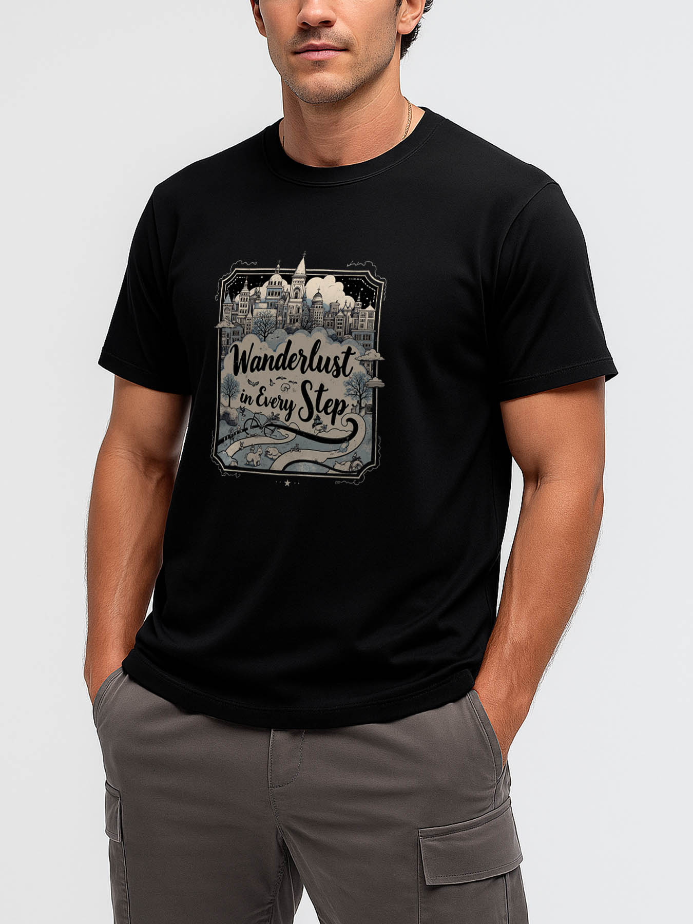 RTTMALL Caribbean Island Beach Printed Casual Cotton T-Shirt for Summer Vacation