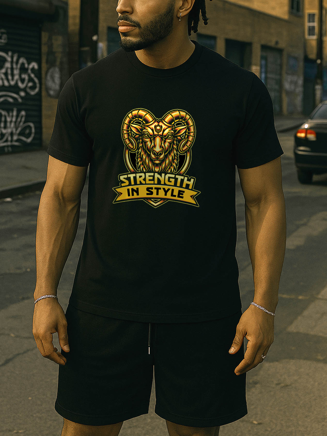 RTTMALL Caribbean Island Beach Print Men's Cotton Crewneck Casual T-Shirt, Soft Comfortable Breathable Summer Tee for Vacation Daily Wear