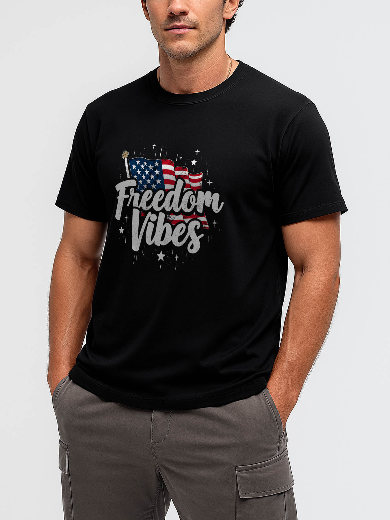 RTTMALL Caribbean Island Beach Casual Printed Cotton Men's T-Shirt with Vintage American Street Style Graphic Prints, Machine Washable Summer Tee Tops