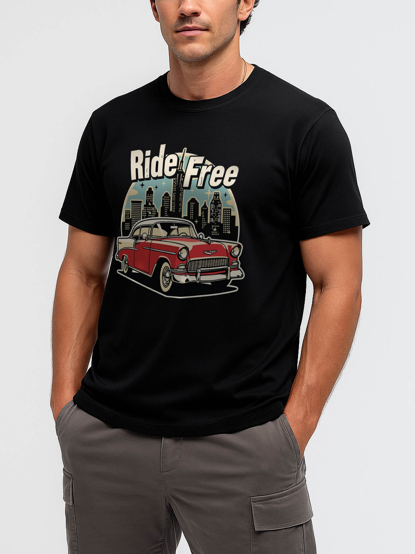 RTTMALL Caribbean Island Vacation Casual Printed Cotton T-Shirts for Men Beach Summer Graphic Tees