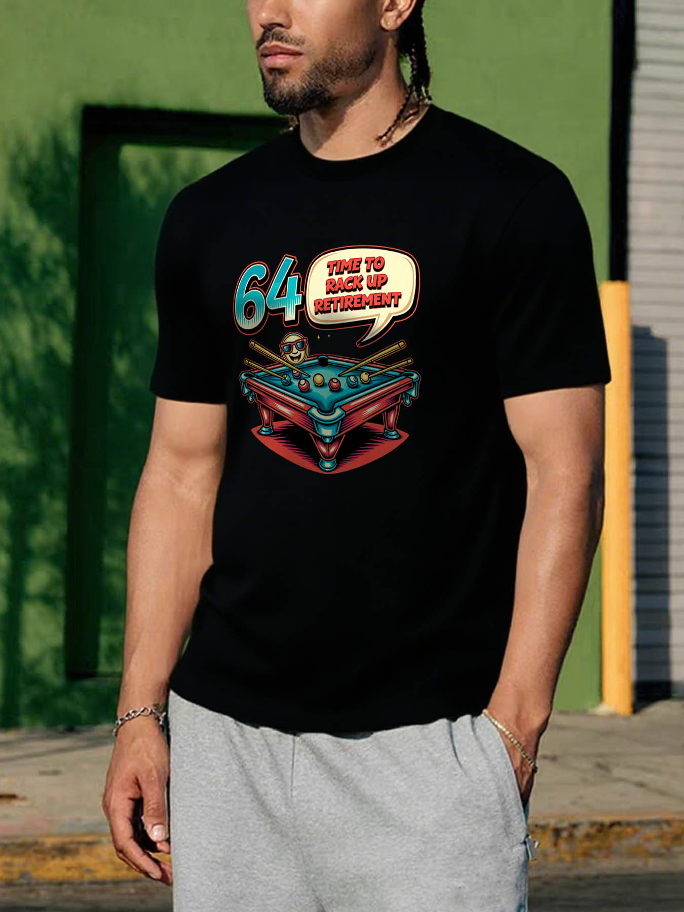 RTTMALL Caribbean Island Beach Print Casual Cotton T-Shirt for Men