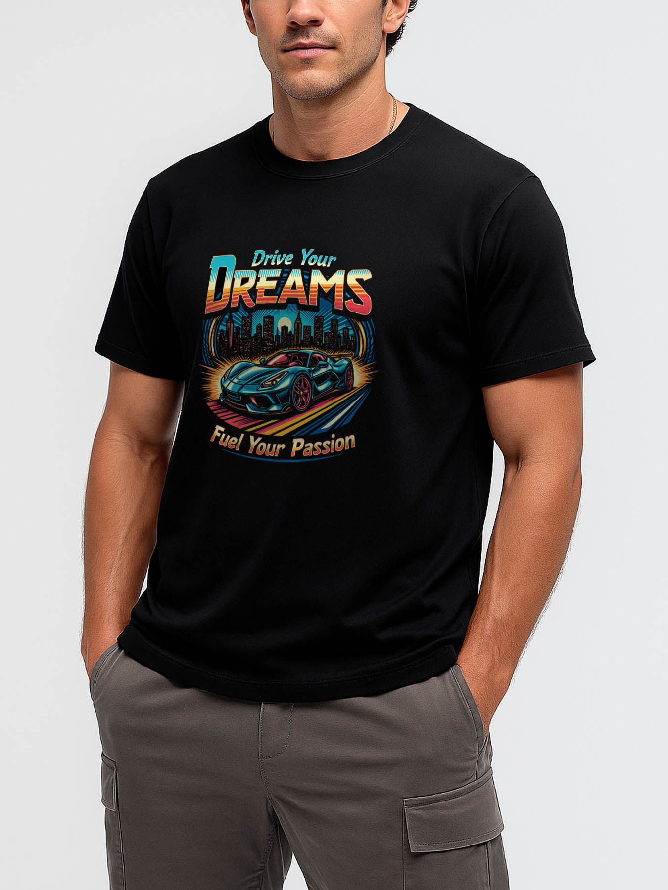 RTTMALL Caribbean Island Beach Casual Cotton Printed T-Shirts for Men, Breathable Machine Washable Summer Tops for Basketball, Running & Gym Wear