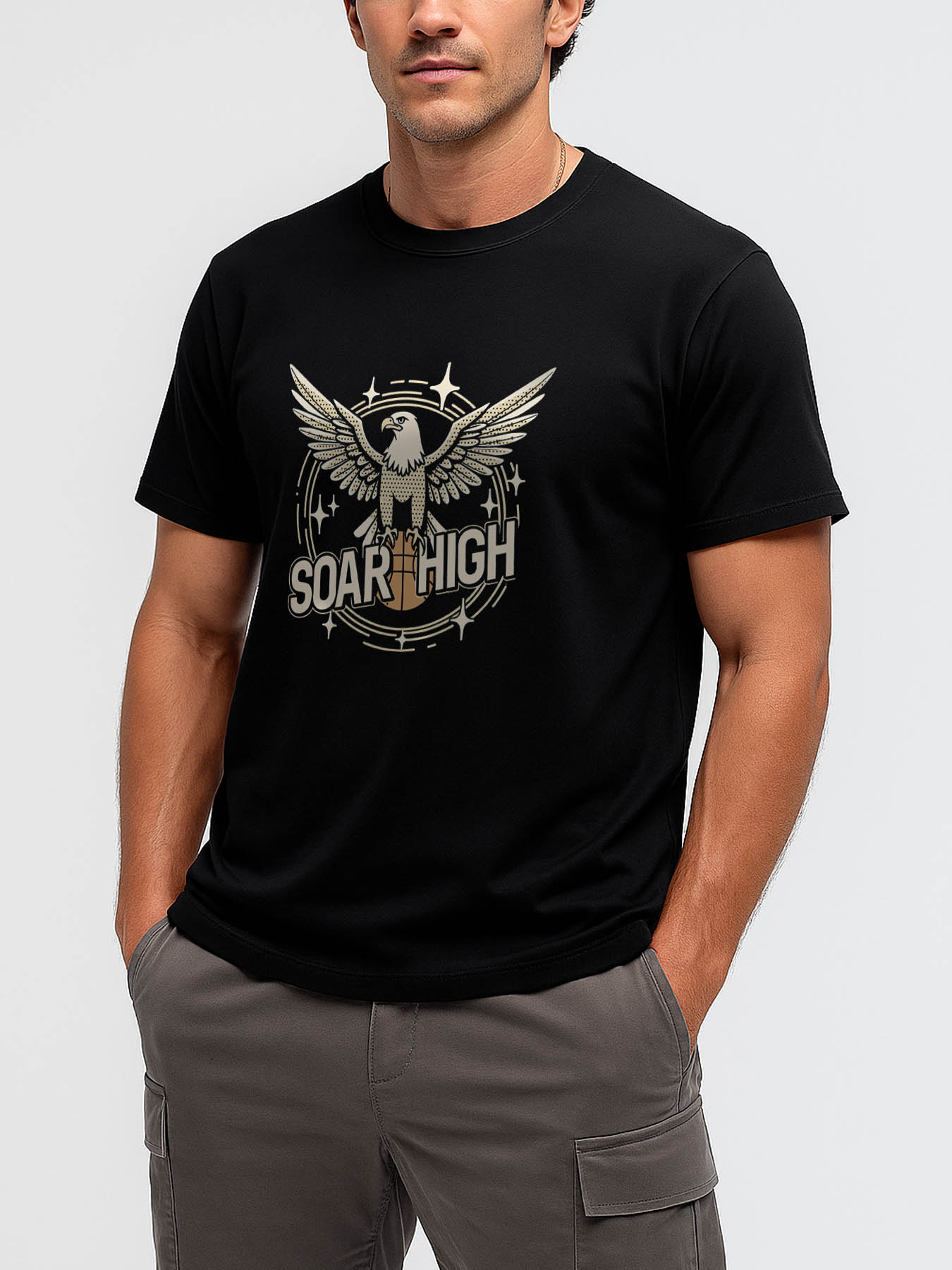 Caribbean RTTMALL Printed T-Shirts for Men, Casual Beach Island Summer Cotton Tees with Palm Leaf & Coastal Graphic Prints