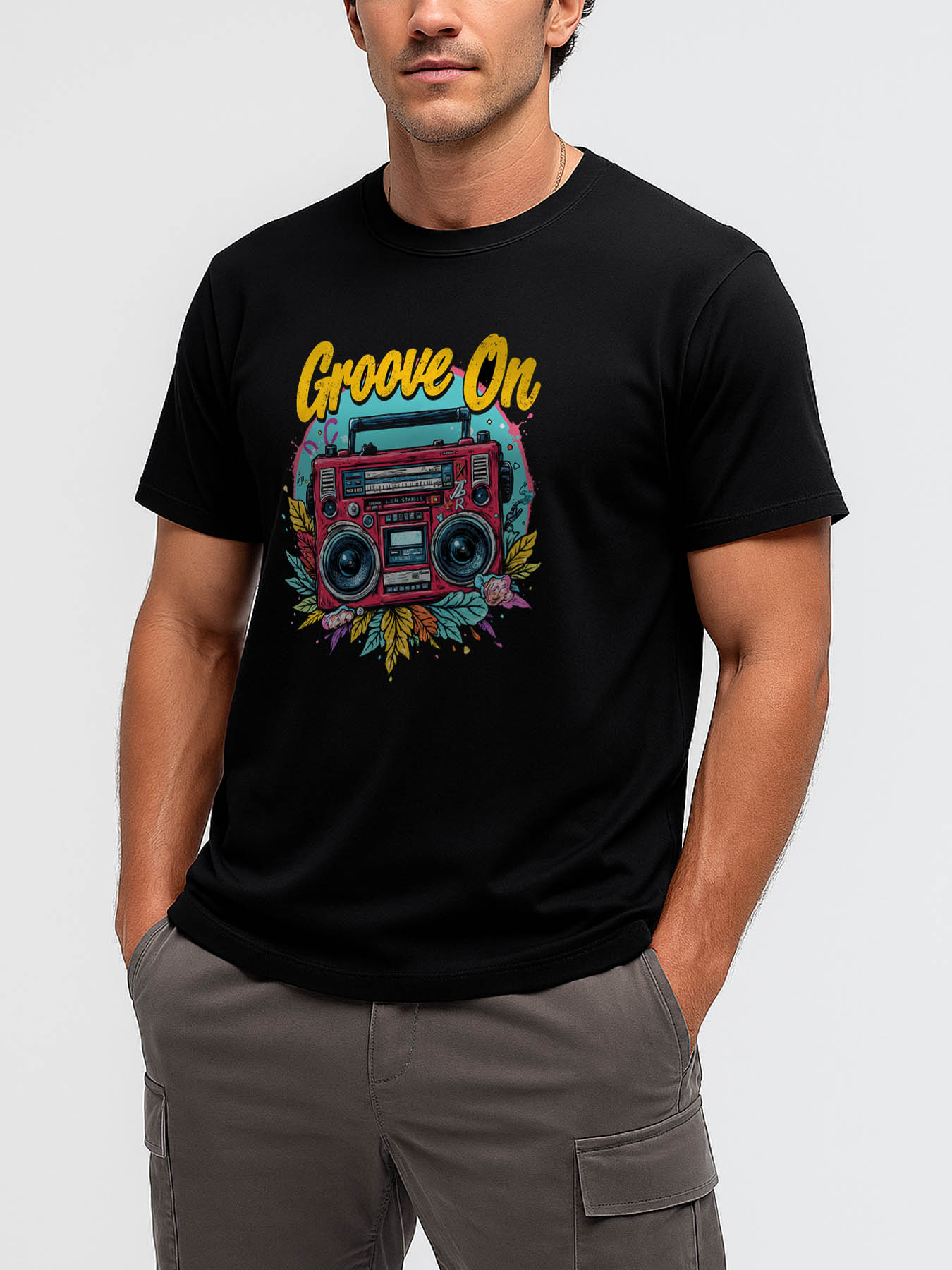 Men's Casual RTTMALL Printed Cotton T-Shirts, Caribbean Beach Island Summer Graphic Tees