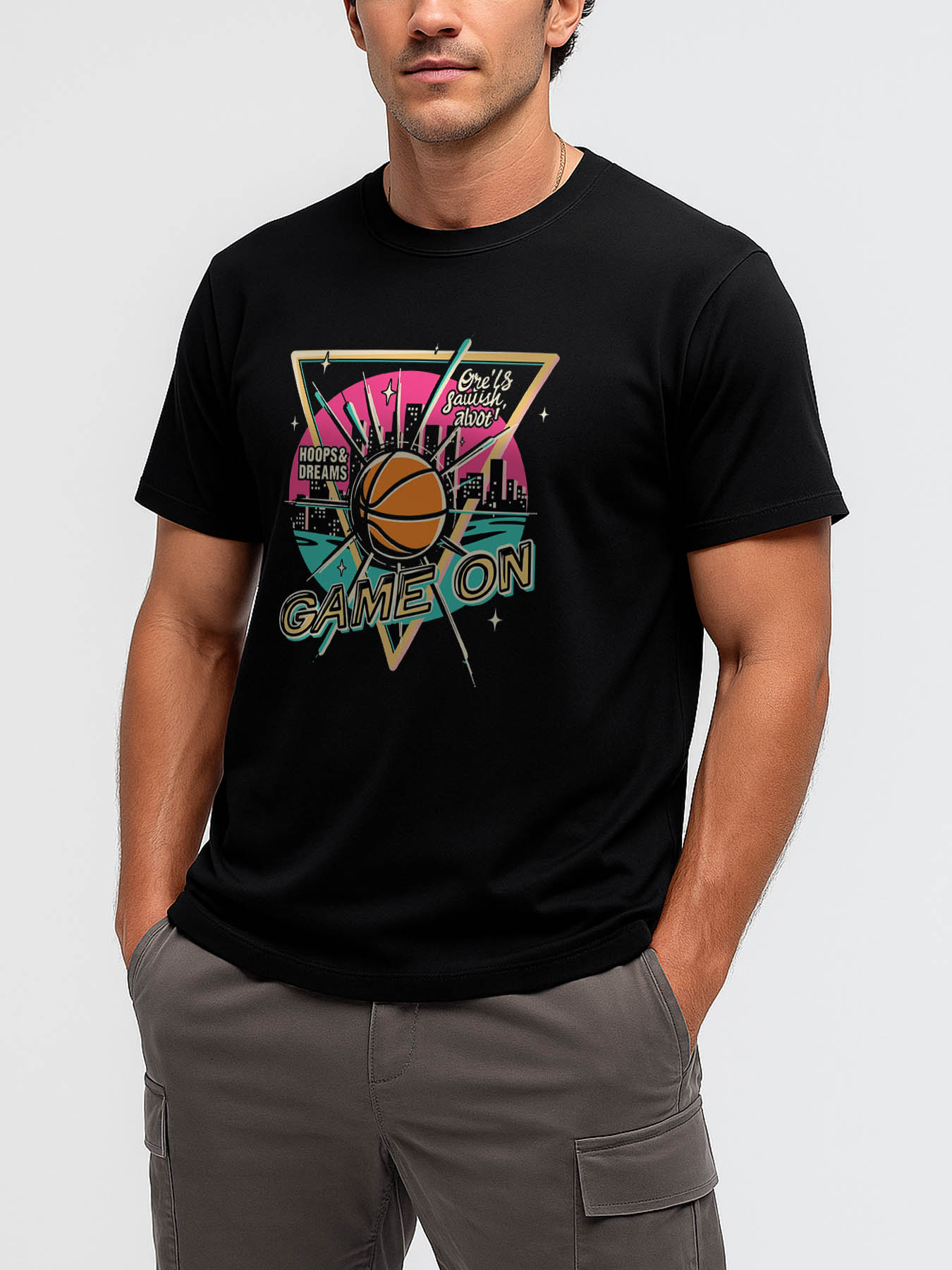 RTTMALL Caribbean Island Beach Printed Casual Cotton T-Shirts for Men, Breathable Lightweight Regular Fit Machine Washable Summer Tees