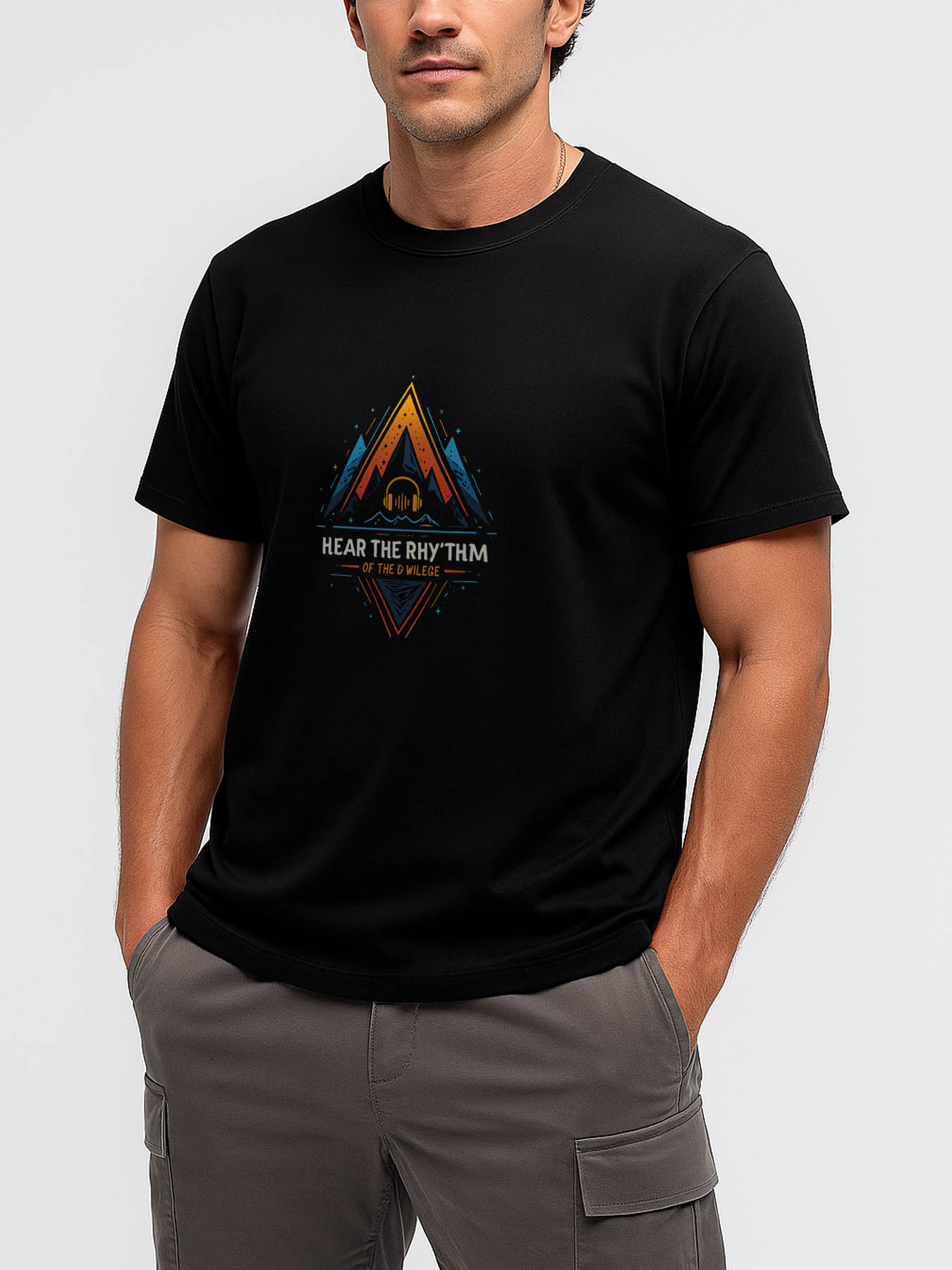 RTTMALL Caribbean Island Beach Printed Casual Cotton T-Shirt for Men, Breathable Machine Washable Summer Vacation Tee