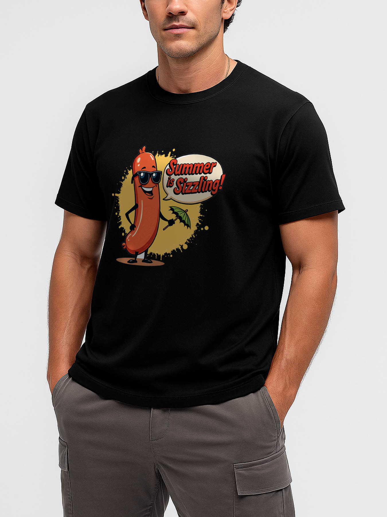 RTTMALL Caribbean Island Beach Printed Casual Cotton T-Shirts for Men Summer Vacation Wear