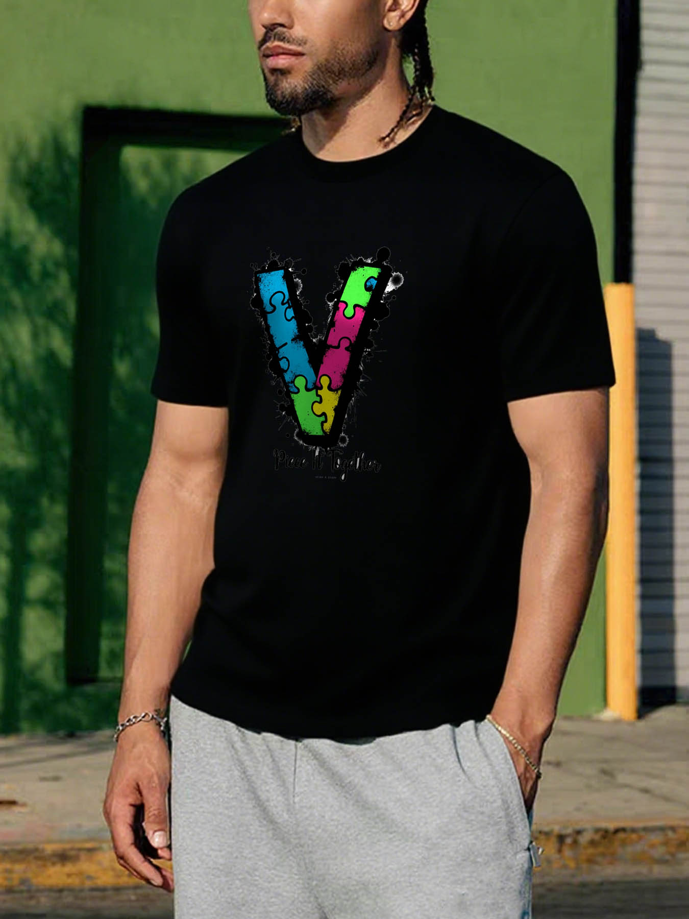 Men's 100% Cotton RTTMALL Printed T-Shirts, Casual Beach Caribbean Island Summer Graphic Tees