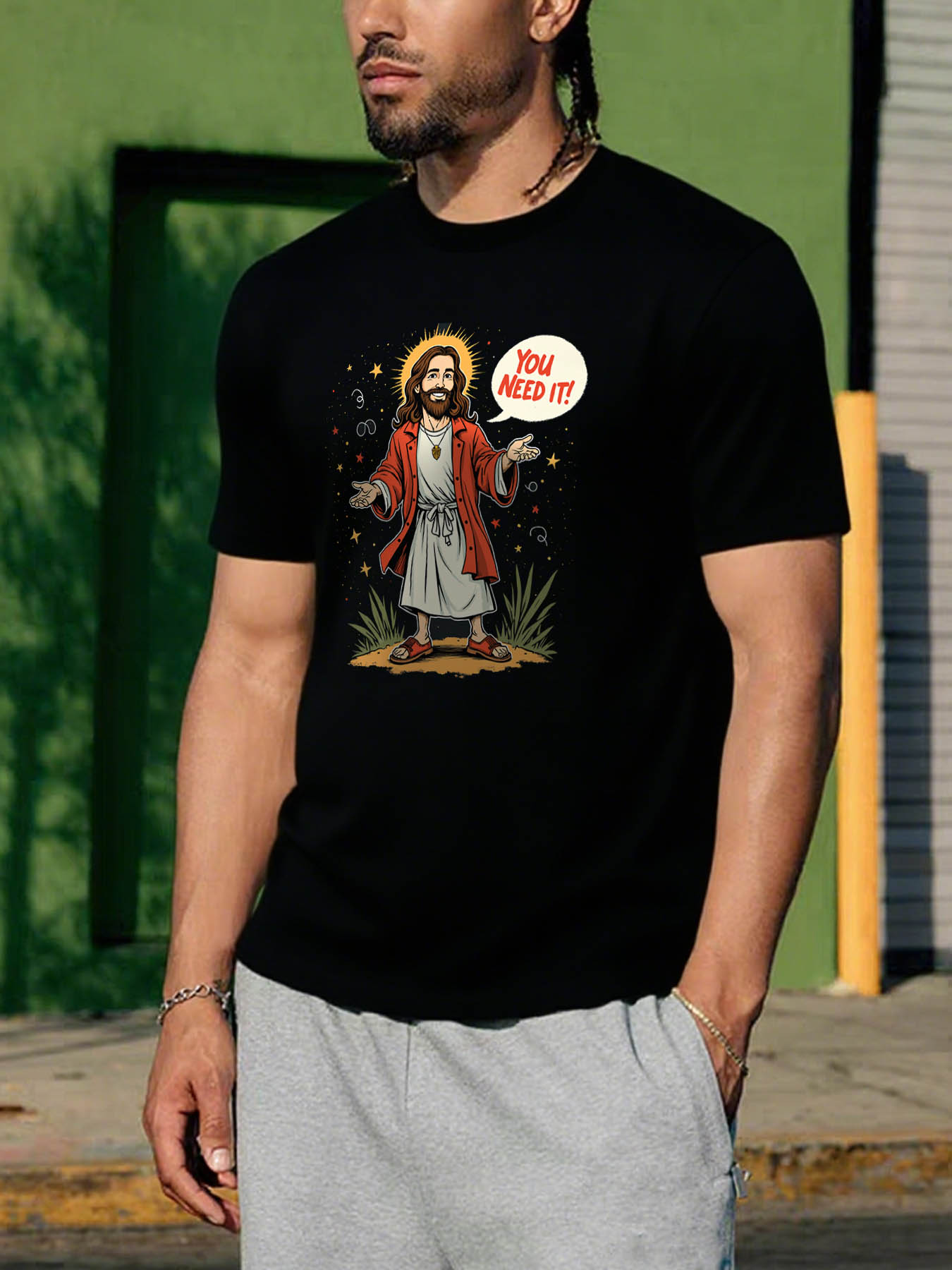 RTTMALL Caribbean Island Beach Print Casual Cotton T-Shirt for Summer Vacation