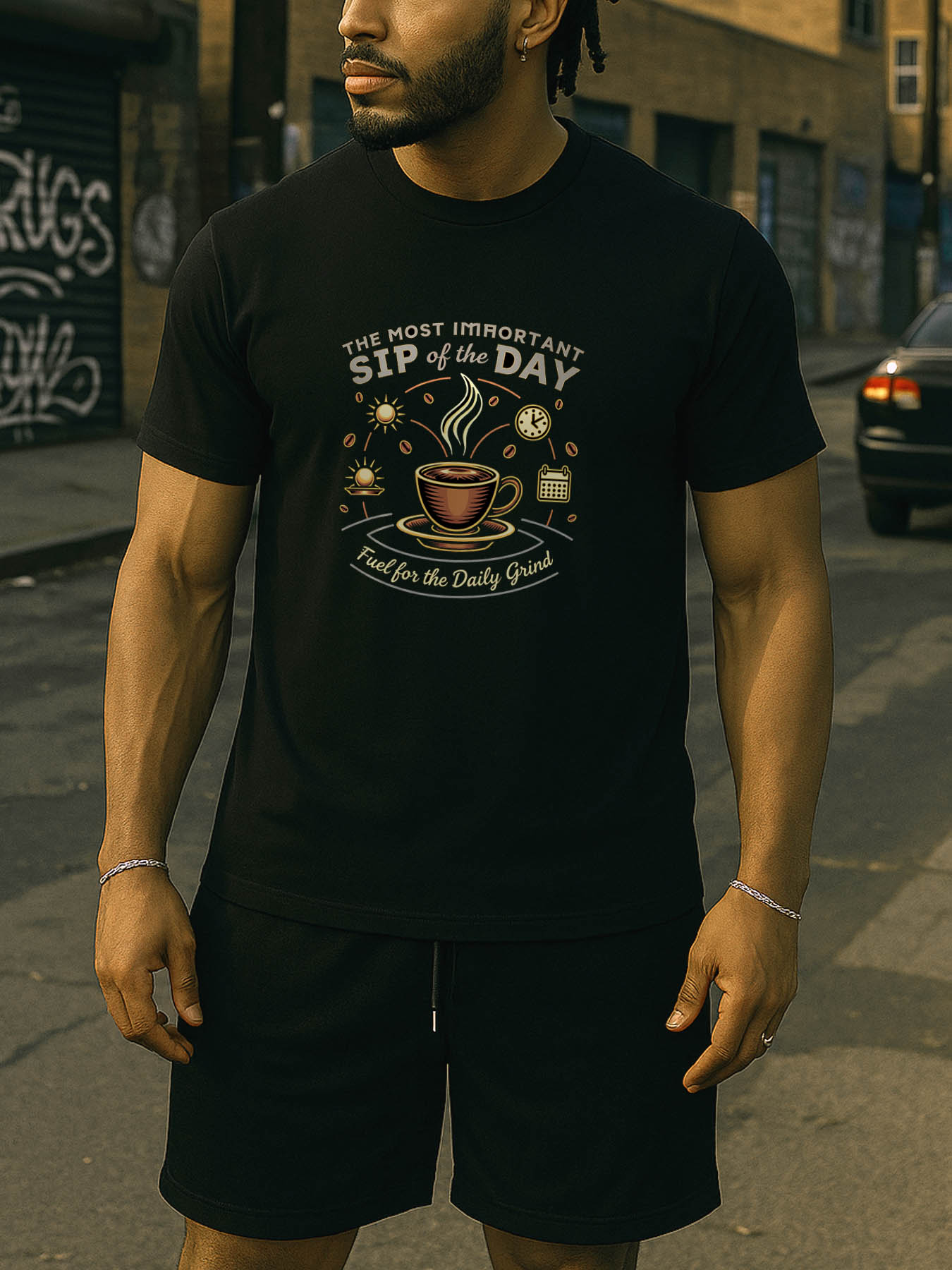 RTTMALL Caribbean Island Beach Graphic Printed 100% Cotton Casual Summer T-Shirt for Men