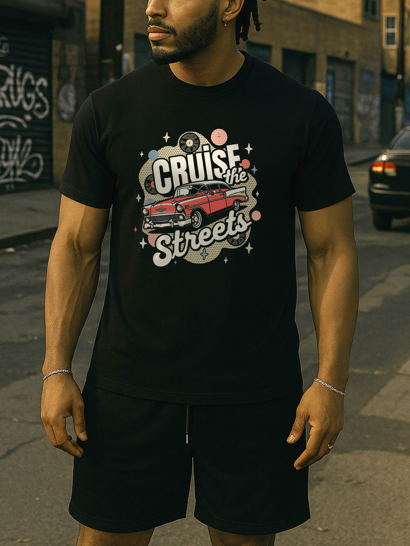 RTTMALL Caribbean Island Beach Printed Cotton Casual Summer T-Shirts for Men