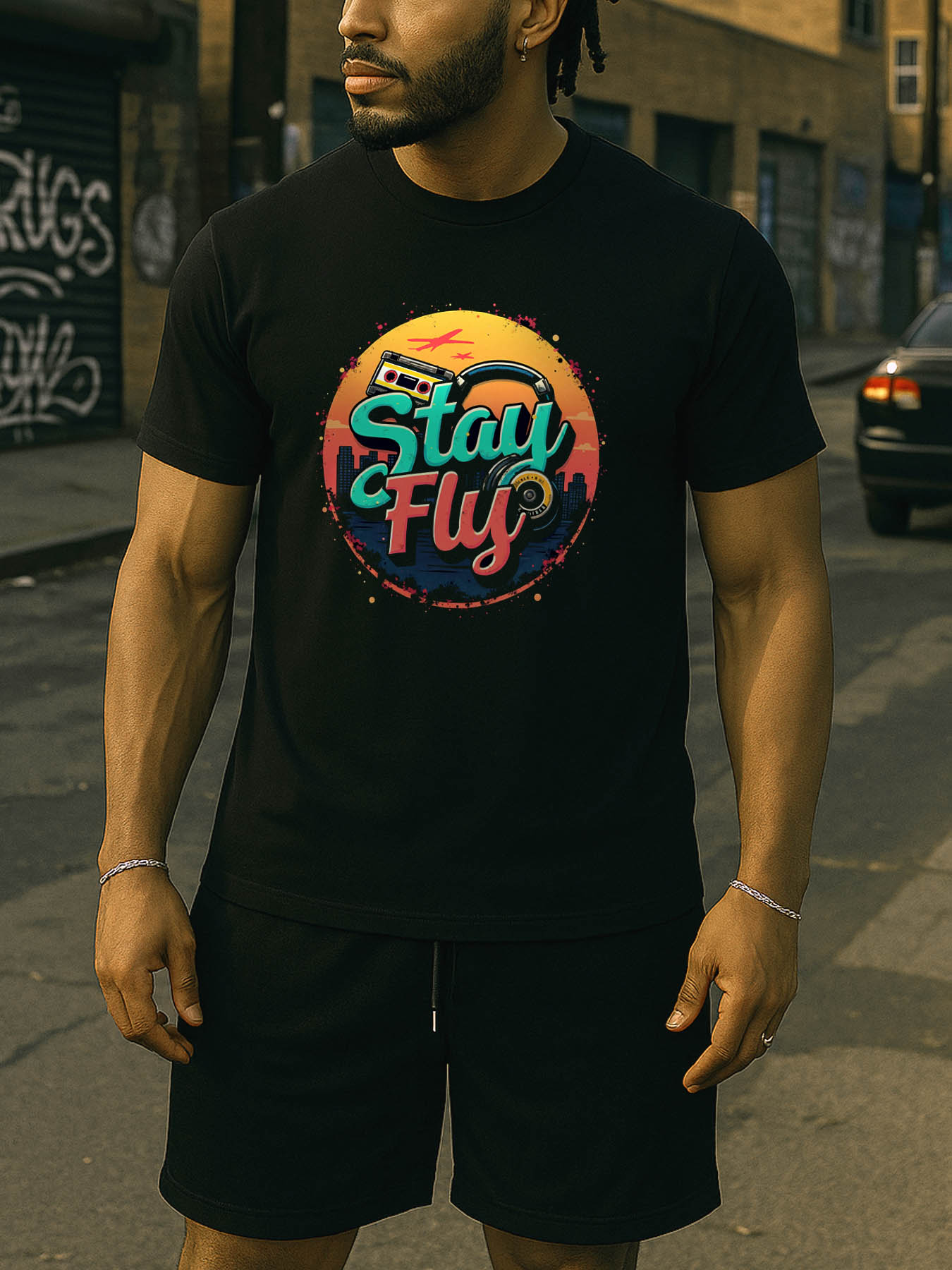 Men Women RTTMALL Printed T-Shirts, Casual Summer Beach Island Caribbean Cotton Tees for Outdoor Mother's Day Activities