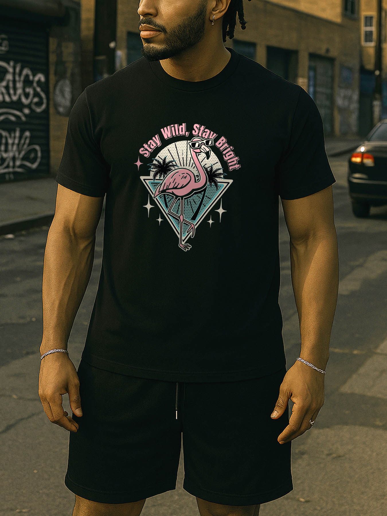 Men's 100% Cotton Cute Animal Printed RTTMALL T-Shirts Casual Beach Caribbean Island Summer Tee Shirts