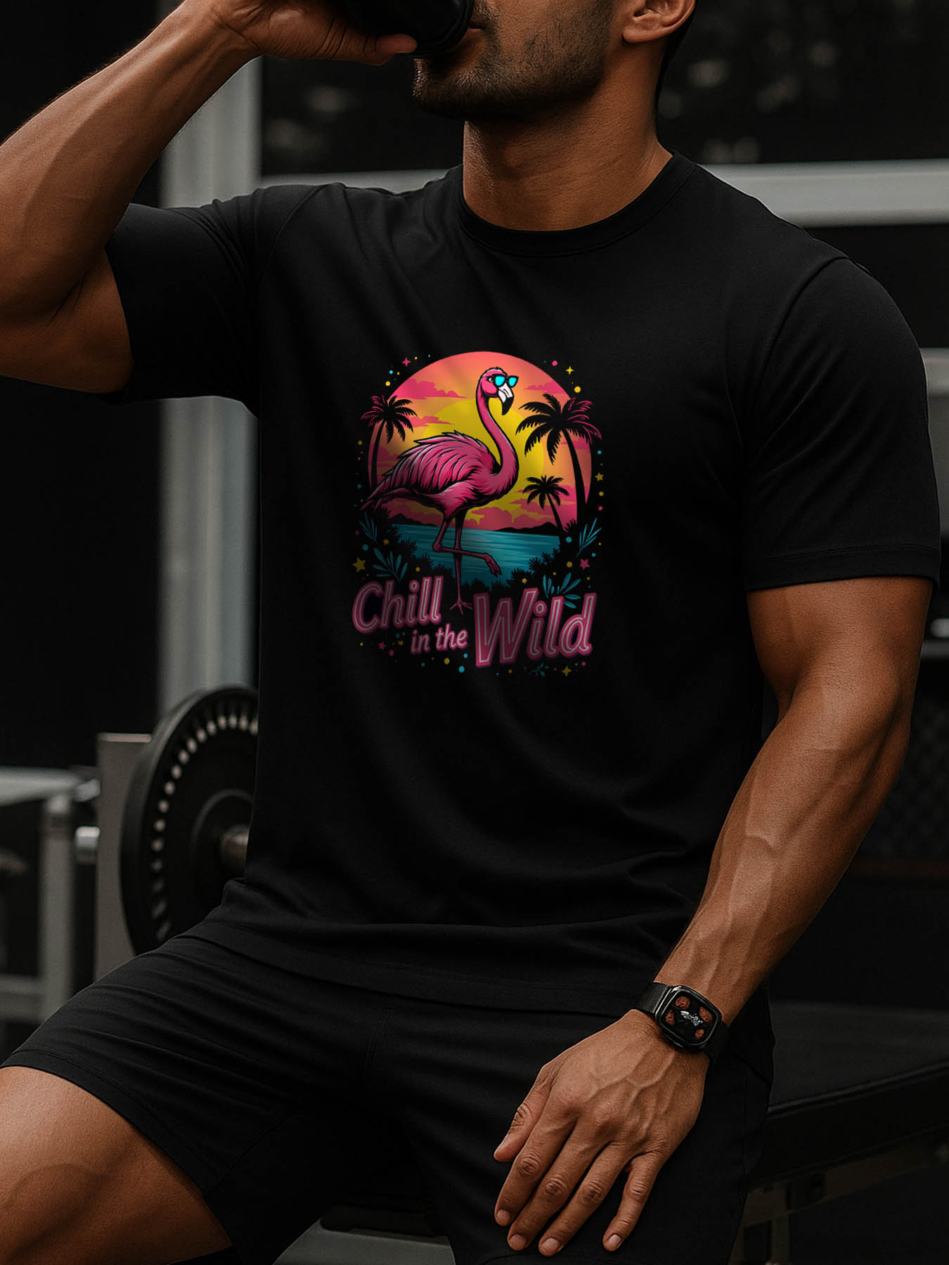 Men's Tall Size 100% Cotton RTTMALL Printed T-Shirts for Caribbean Beach Island Summer Casual Wear