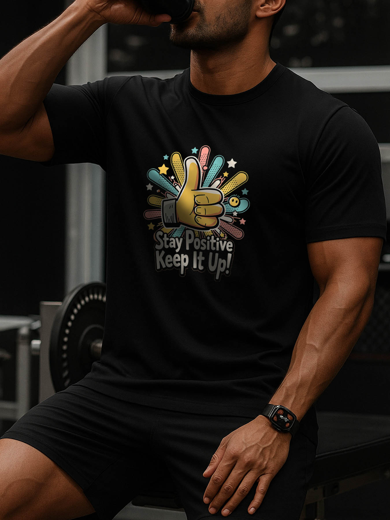 RTTMALL Caribbean Vacation Island Beach Print Casual Cotton T-Shirts for Men, Breathable Stretch Machine Washable Summer Tees