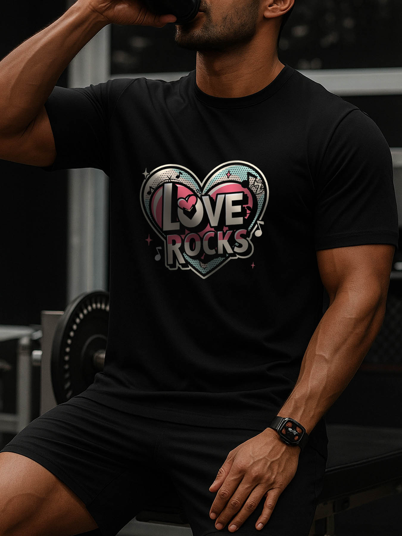 RTTMALL Caribbean Island Beach Casual Printed Cotton Crewneck Unisex Summer Tee for Couples