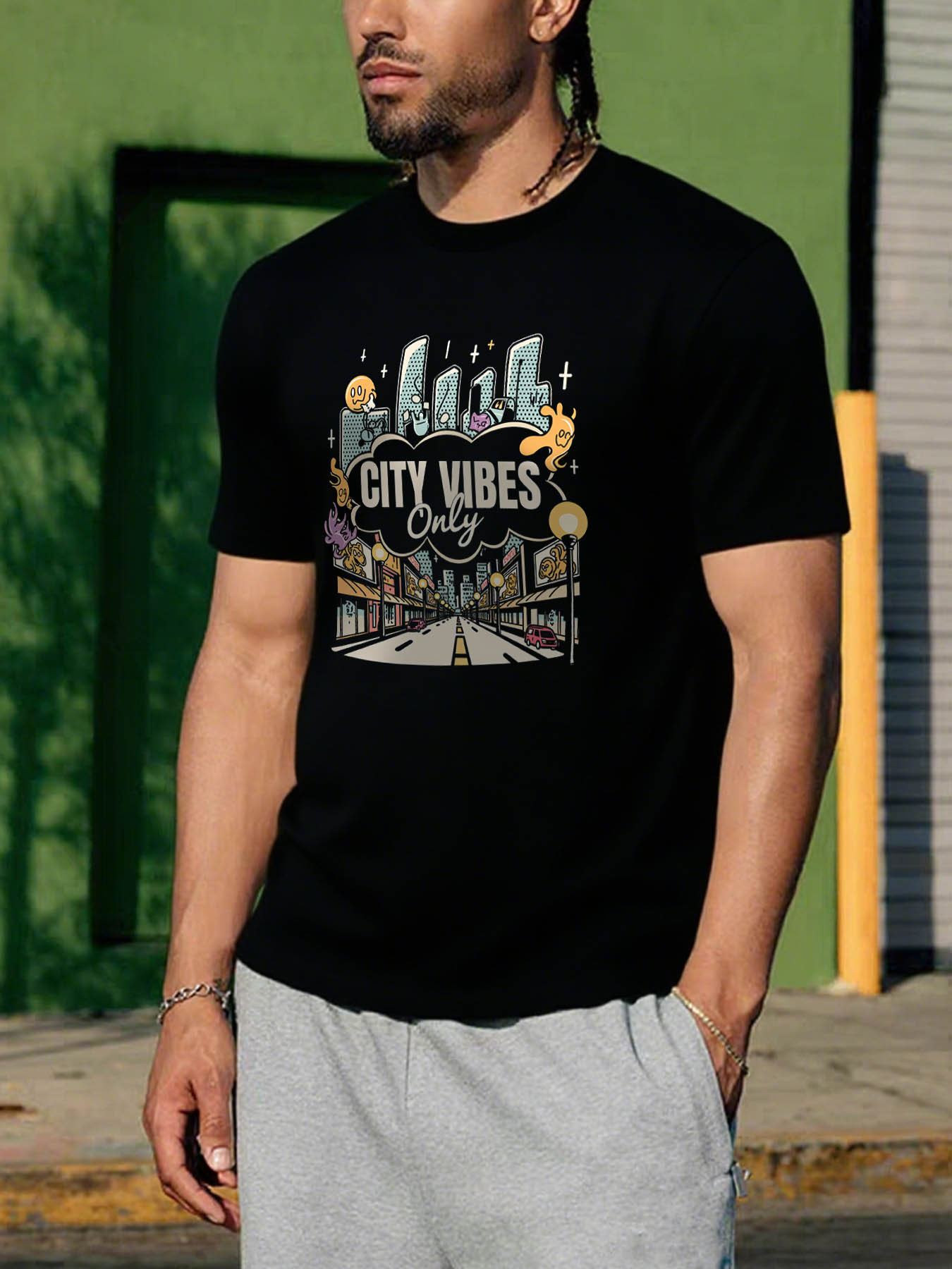 Men's RTTMALL Printed T-Shirts, Casual Soft Cotton Beach Tees for Caribbean & Central American Island Summer Vacation