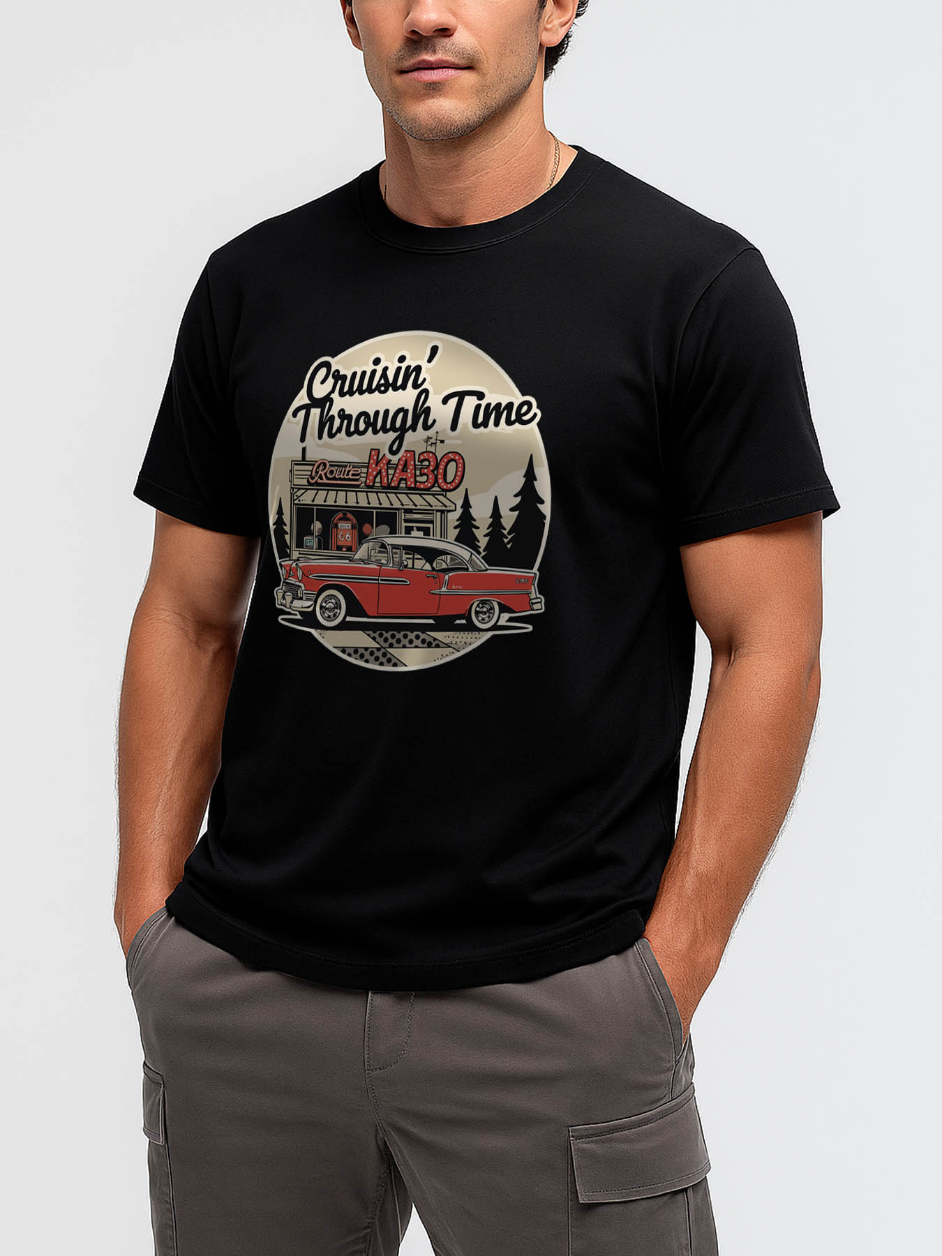 Men's Casual Cotton Printed T-Shirt RTTMALL Caribbean Island Beach Vacation Summer Tee