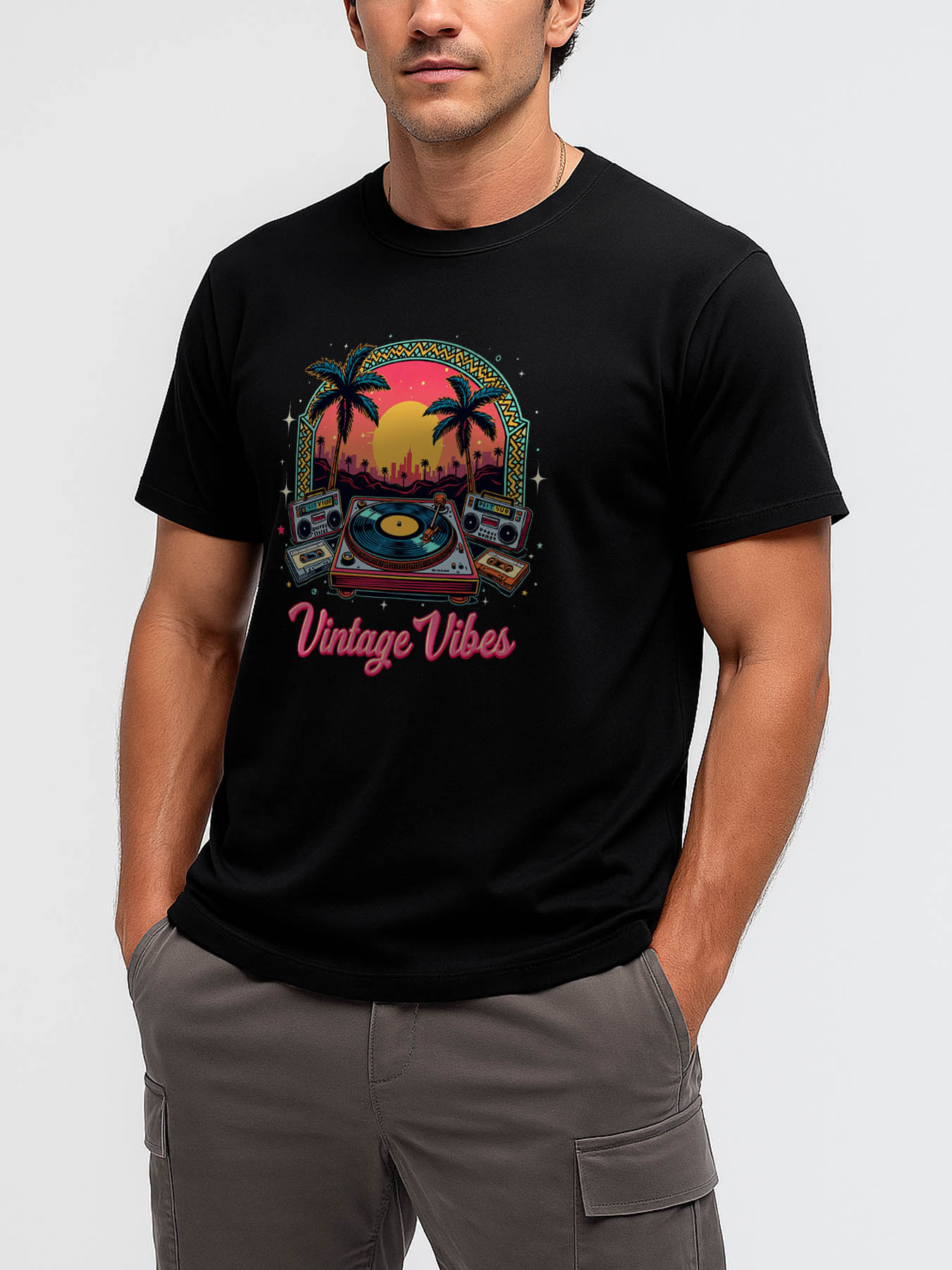 Men's 100% Cotton RTTMALL T-Shirt, Casual Beach Island Caribbean Summer Printed Graphic Tees for Relaxed Vacay Wear