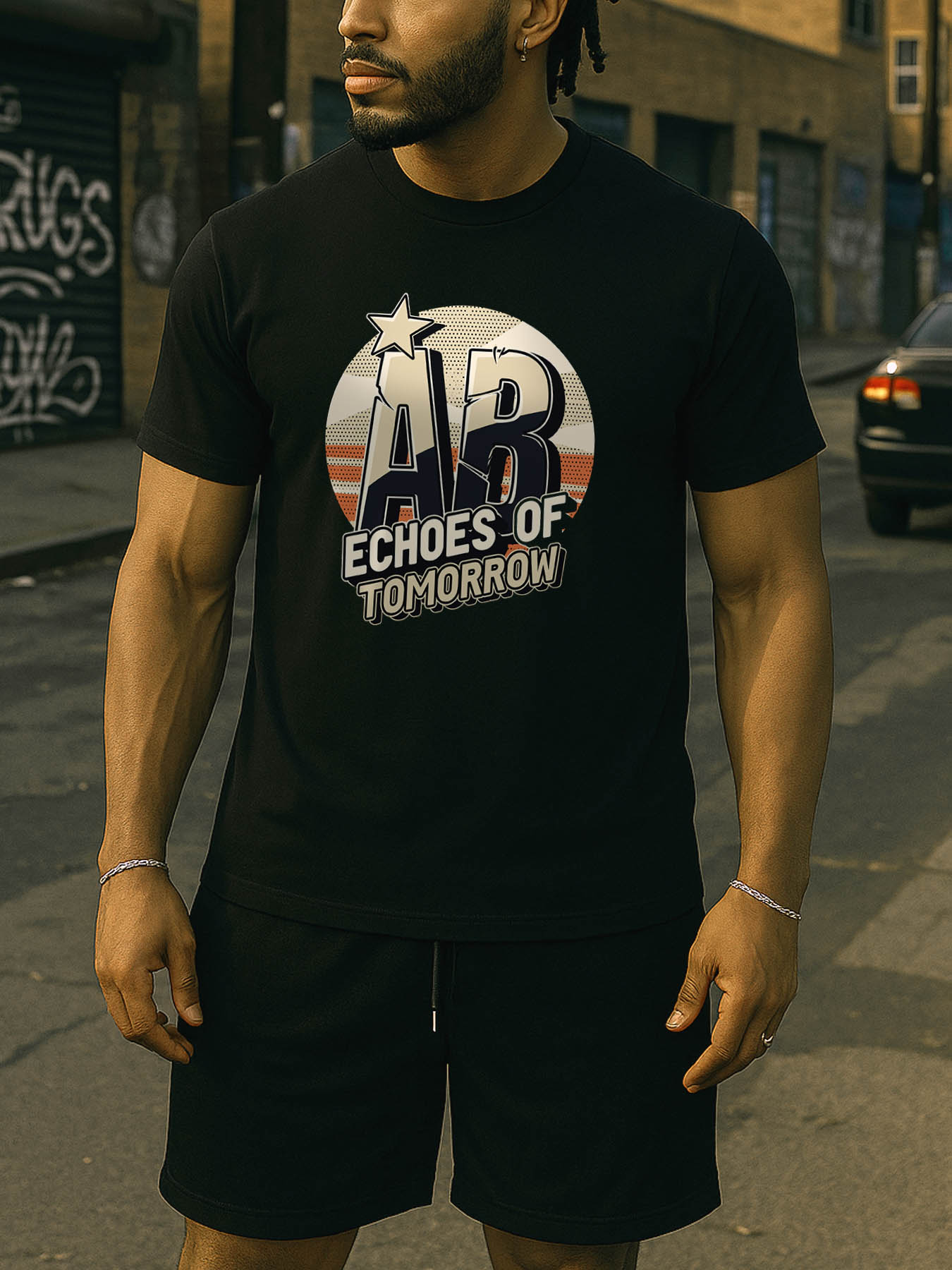 RTTMALL Caribbean Island Beach Casual Printed Cotton Graphic Tee for Men