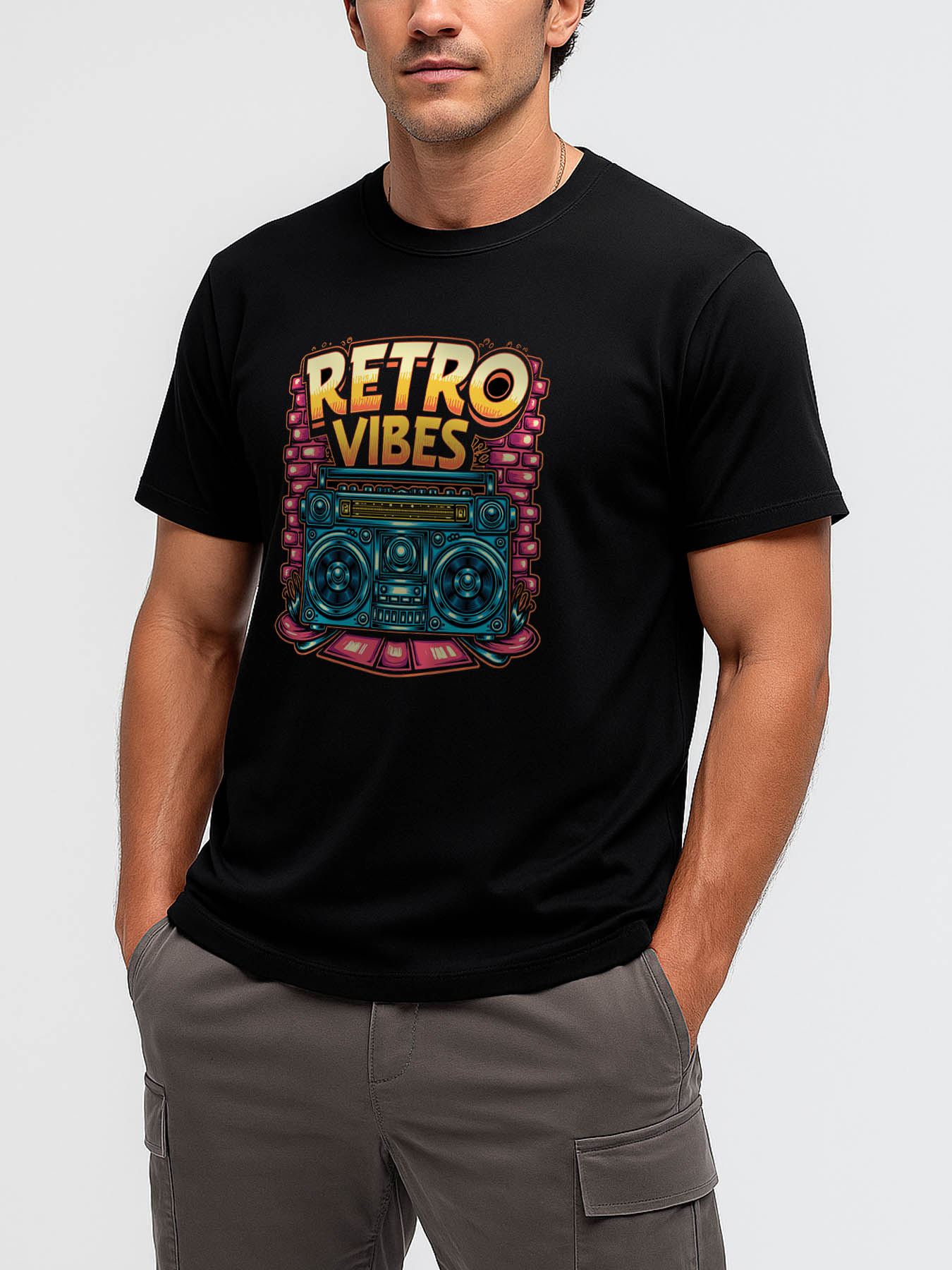 RTTMALL Caribbean Island Vacation Casual Printed Cotton T-Shirts for Men, Vintage Street Letter Print Summer Beach Graphic Tees