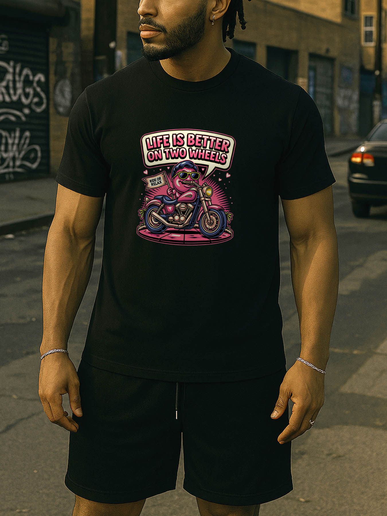 RTTMALL Caribbean Island Beach Casual Printed Cotton T-Shirt for Men with Summer Palm Coconut Tree Graphic Prints