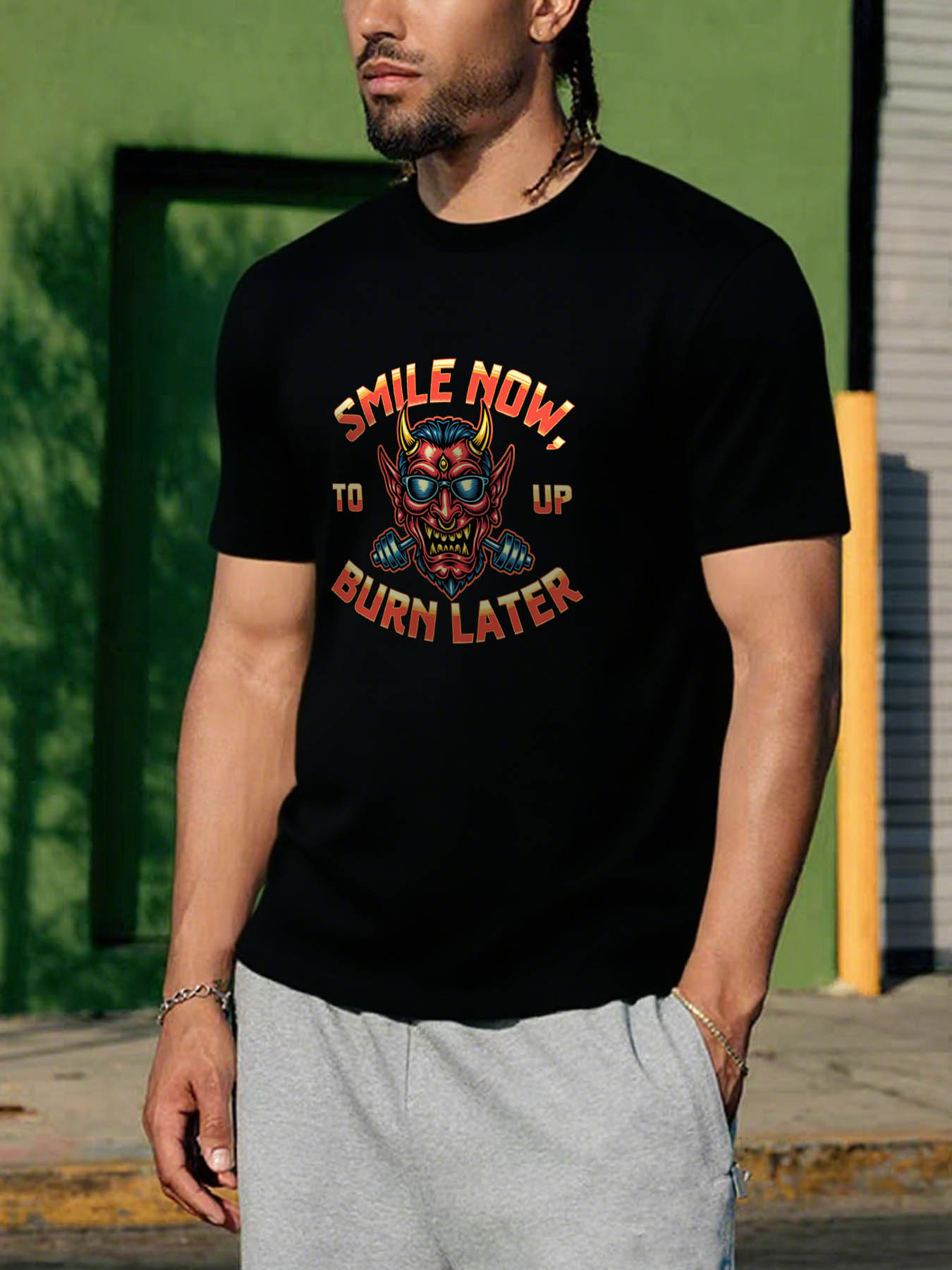 RTTMALL Caribbean Island Vacation Men's 100% Cotton Printed Casual Summer Beach T-Shirt