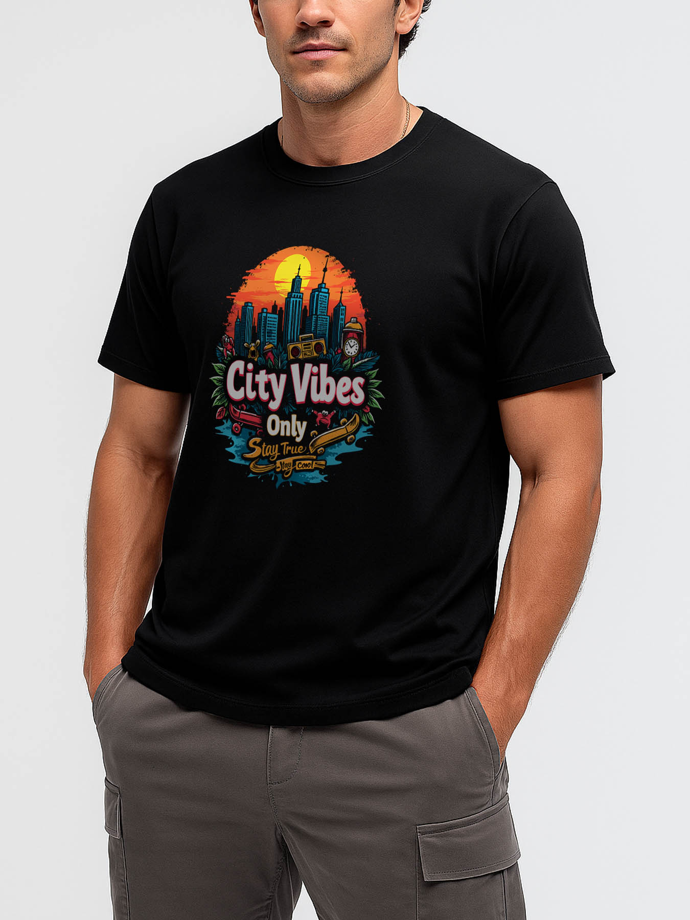 Caribbean RTTMALL Printed Cotton T-Shirts for Men, Casual Beach Island Summer Classic Fit Graphic Tees