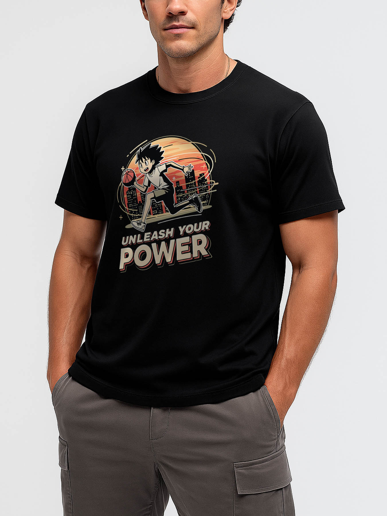 RTTMALL Caribbean Island Beach Printed Cotton T-Shirts for Men Lightweight Breathable Machine Washable Casual Summer Tops for Running Gym Basketball