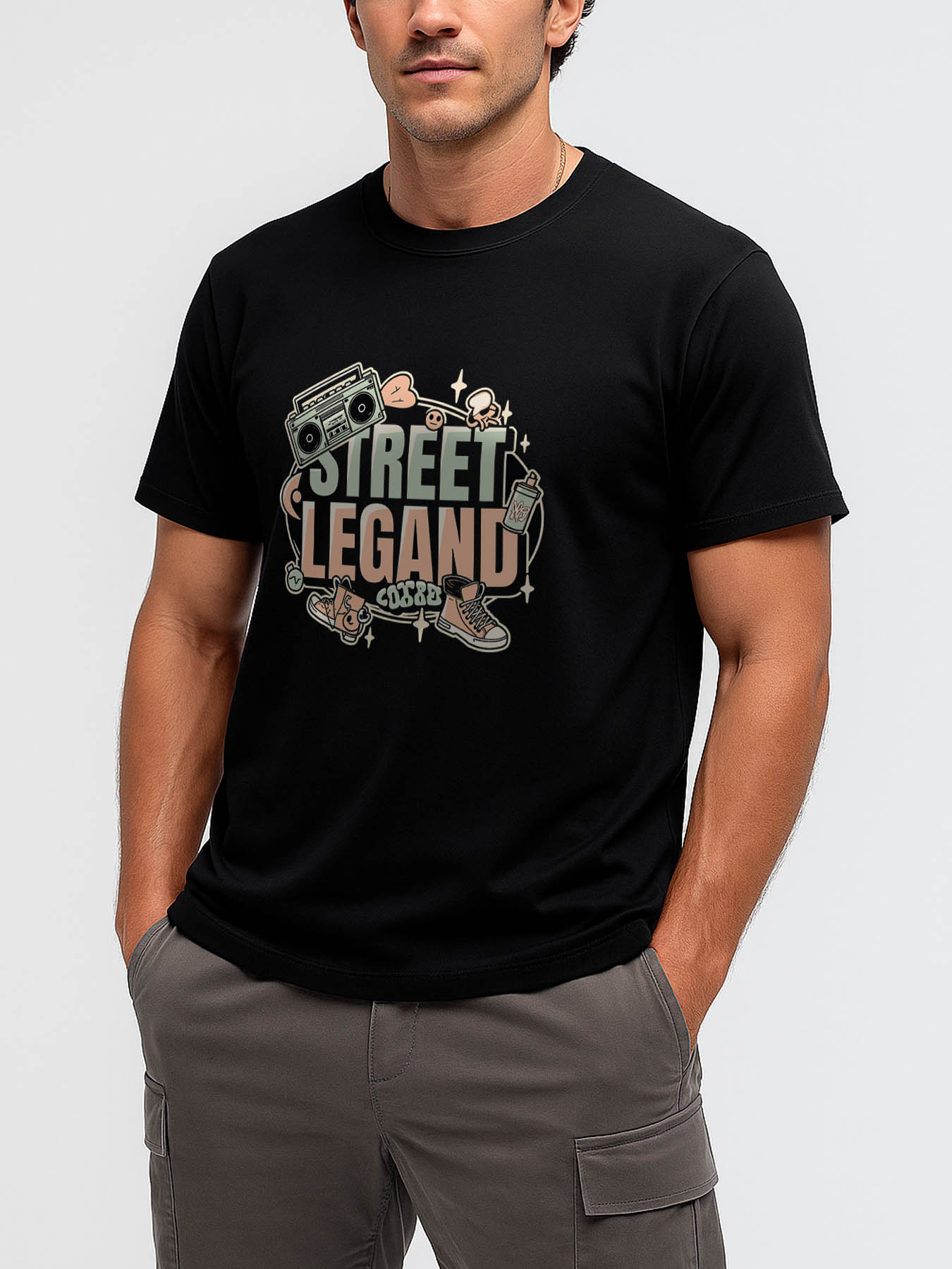 Men's Casual RTTMALL Printed T-Shirt, 100% Cotton Stretchy Breathable Beach & Island Crewneck Tee, Perfect for Caribbean Summer Beach Vacations