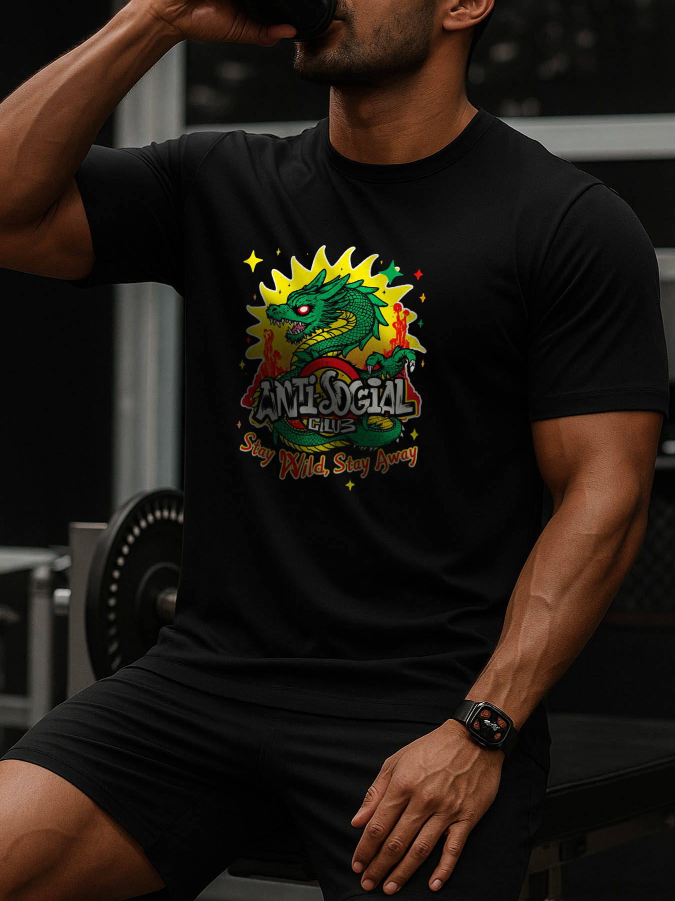 RTTMALL Caribbean Island Beach Print Casual 100% Cotton Breathable Washable Men's Graphic T-Shirt