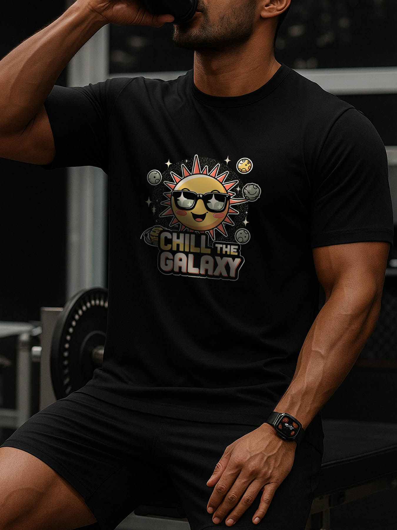 RTTMALL Caribbean Island Beach Print Casual Cotton Crewneck Short Sleeve T-Shirt for Men