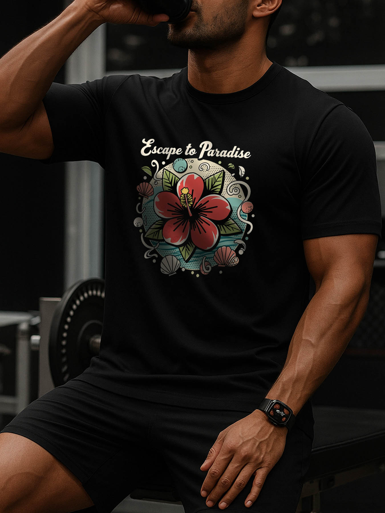 Men's RTTMALL Printed Cotton T-Shirt, Soft Breathable Machine Washable Casual Beach Island Caribbean Summer Tee for Vacation