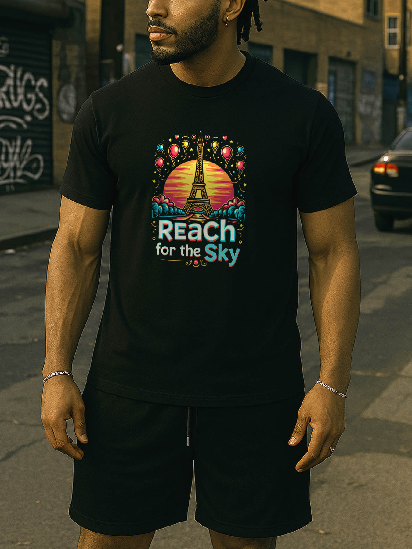 Men's 100% Cotton RTTMALL Printed T-Shirt, Casual Beach Island Caribbean Summer Crew Neck Short Sleeve Tee for Vacation