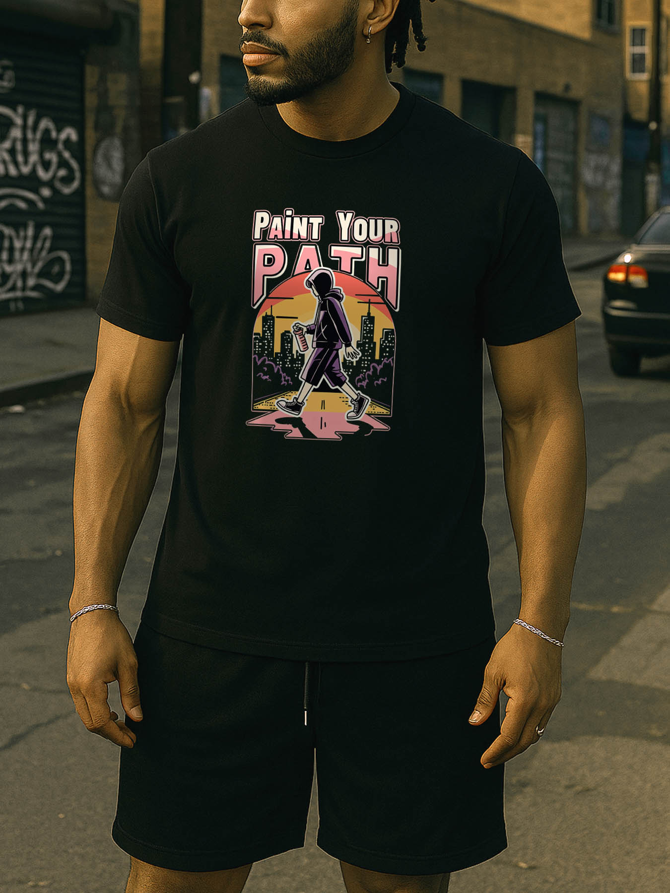 Men's 100% Cotton RTTMALL T-Shirt, Vintage Street Style Printed Casual Summer Beach Tee for Caribbean & Central American Island Outings