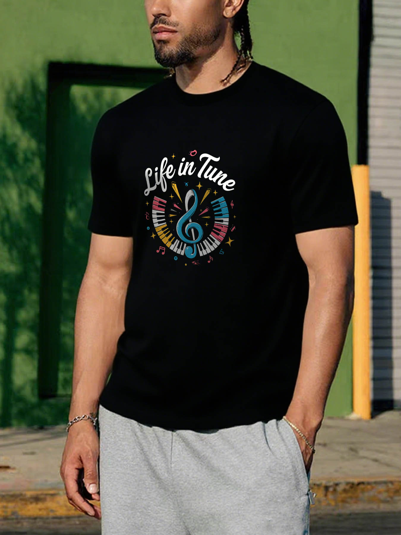 Men's Vintage Motorcycle Club RTTMALL Printed T-Shirts, Soft Cotton Casual Beach Island Tees with Wrinkle Texture Design, Machine Washable