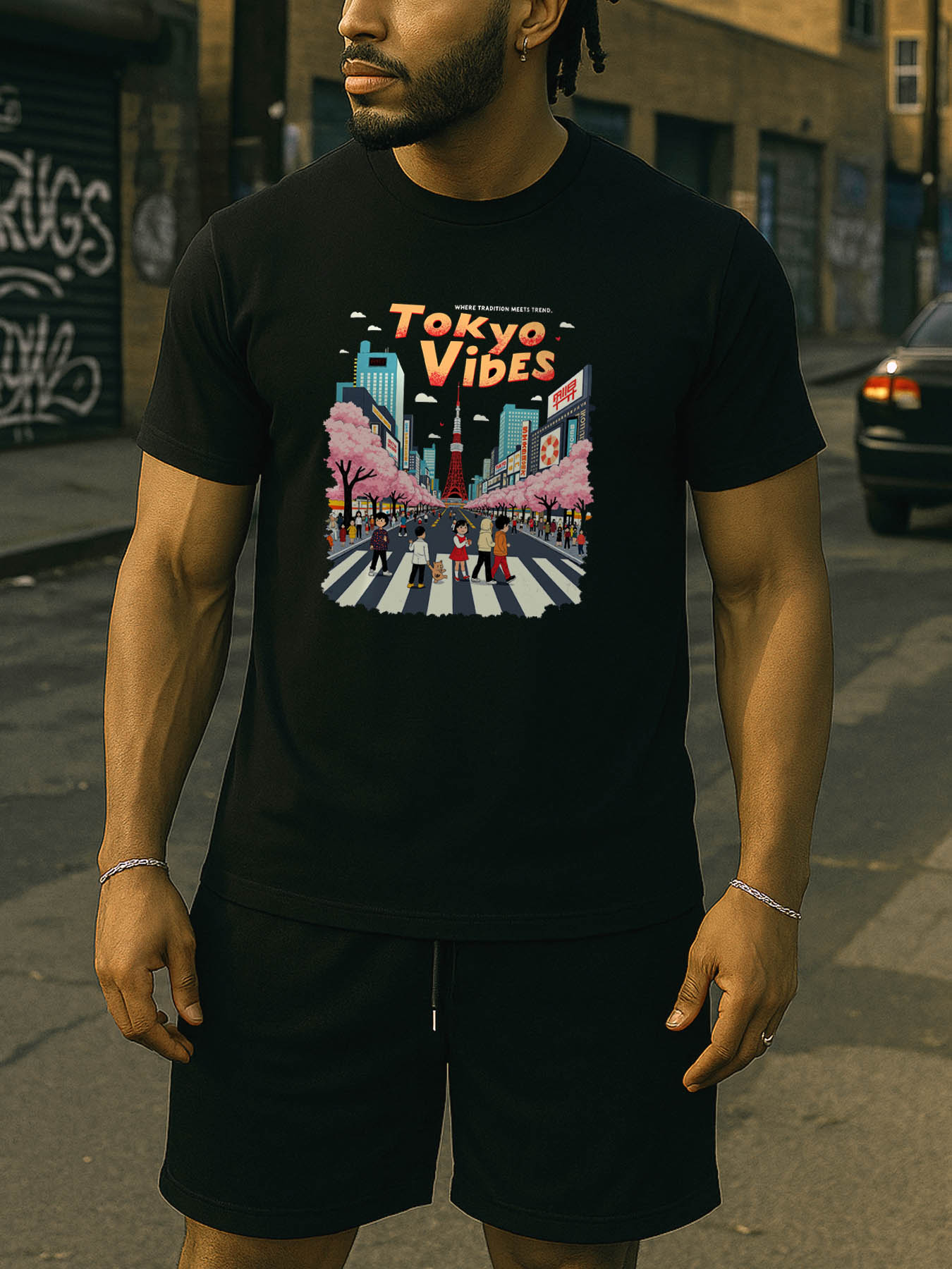 RTTMALL Caribbean Island Beach Printed Casual Cotton T-Shirt for Men