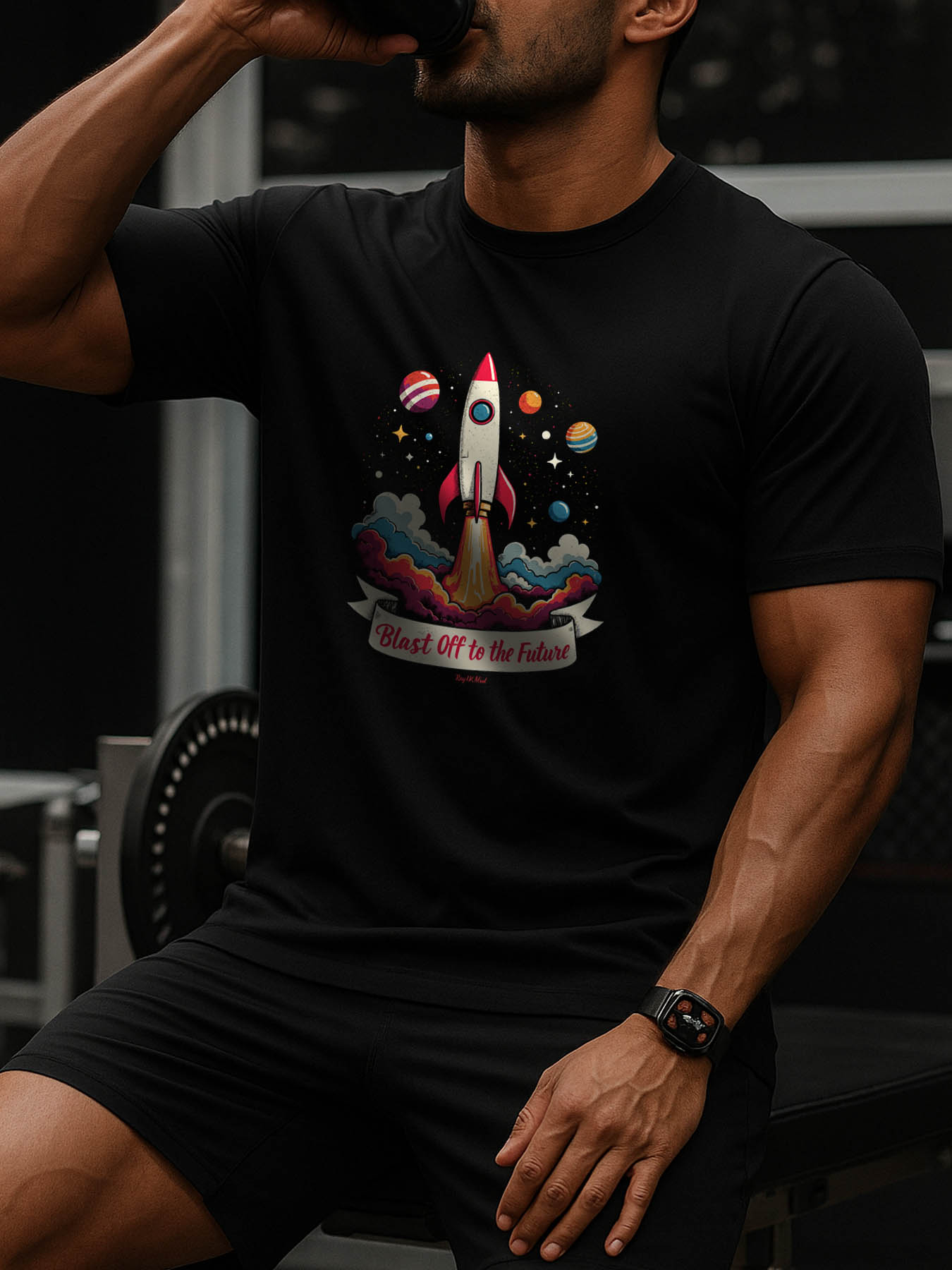 RTTMALL Caribbean Island Beach Printed Casual Cotton T-Shirt for Men