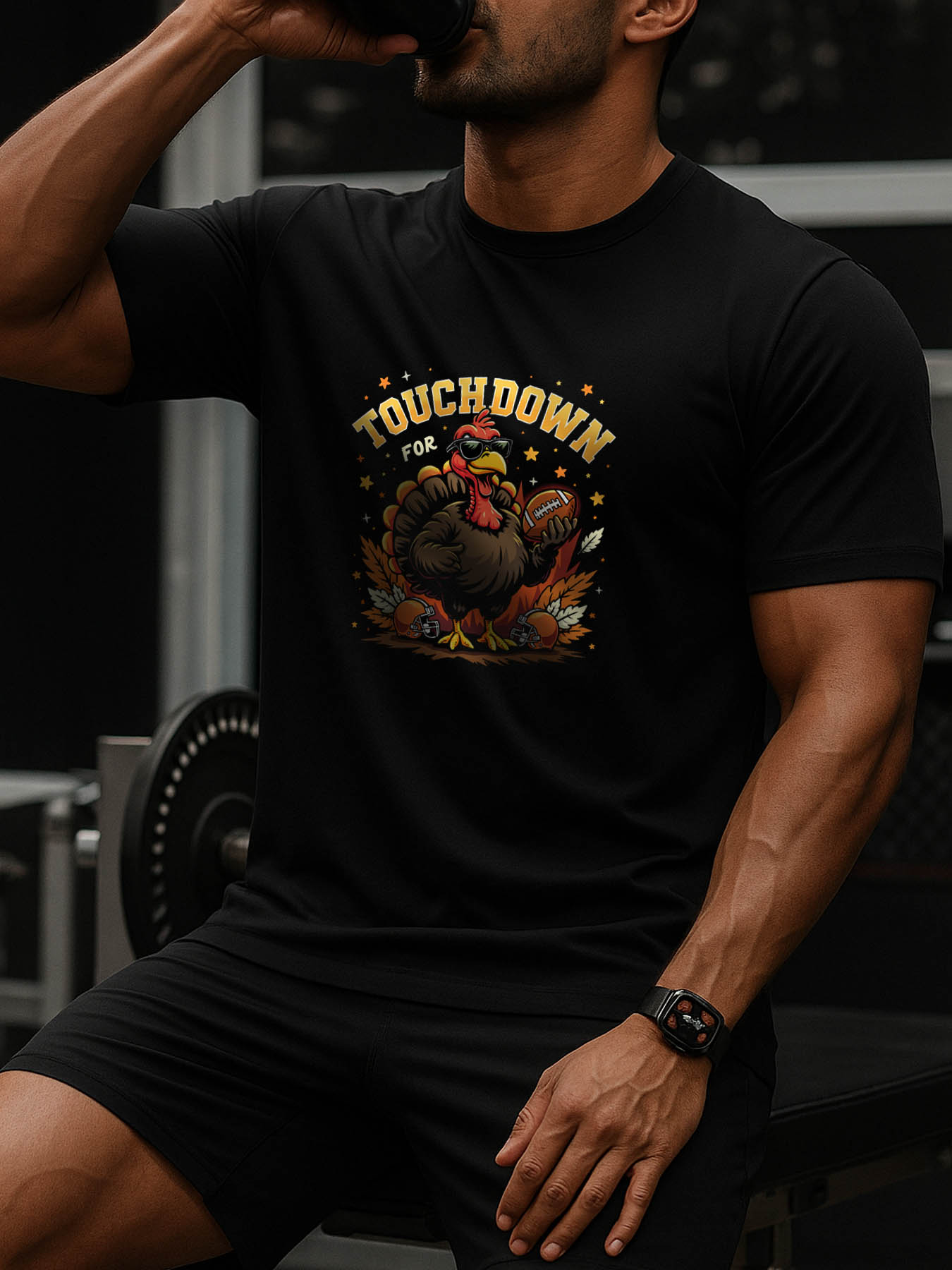 RTTMALL Caribbean Island Beach Casual Printed 100% Cotton Men's Summer T-Shirt