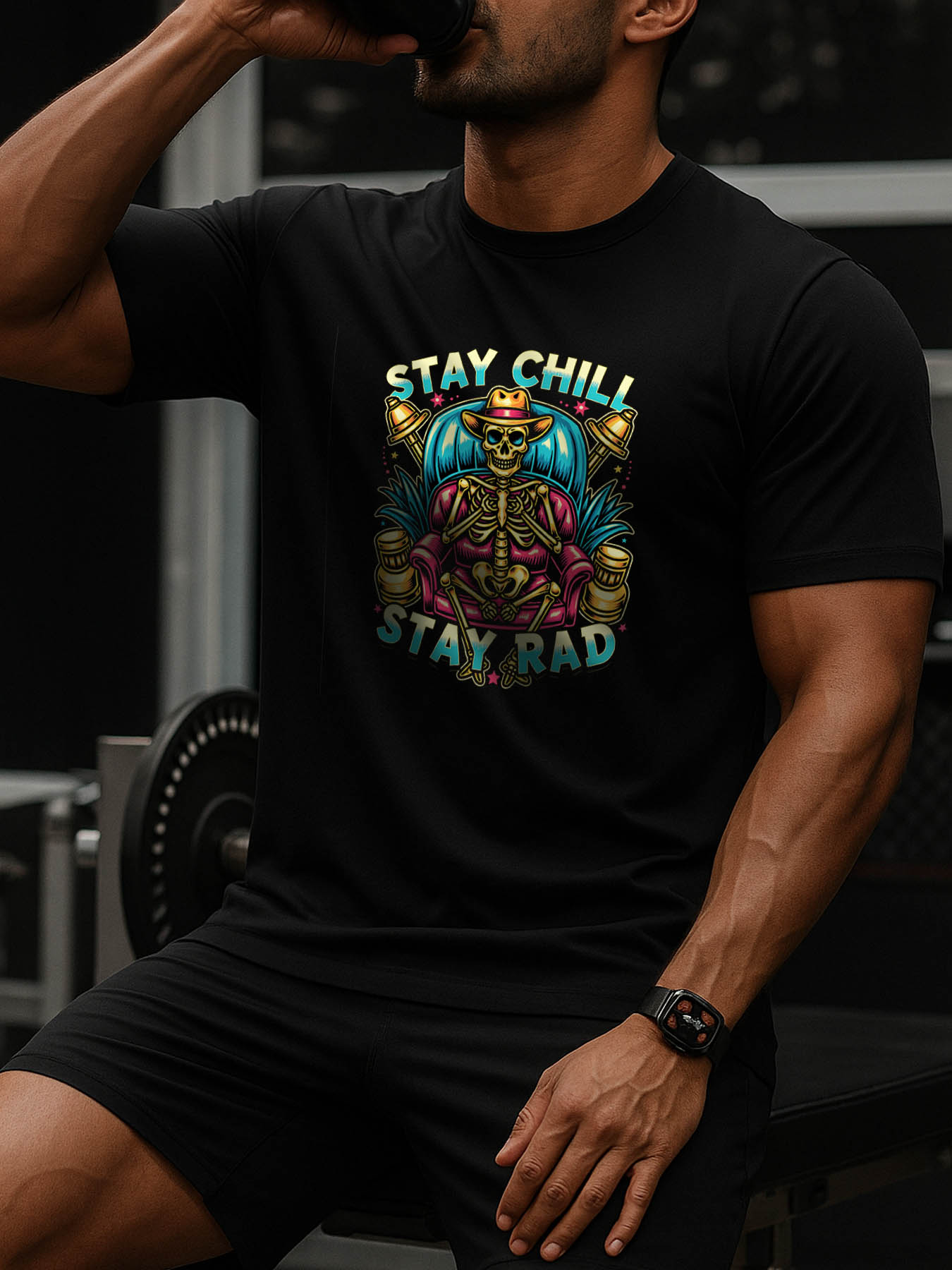 RTTMALL Caribbean Island Beach Casual Printed Cotton T-Shirt for Summer Vacation