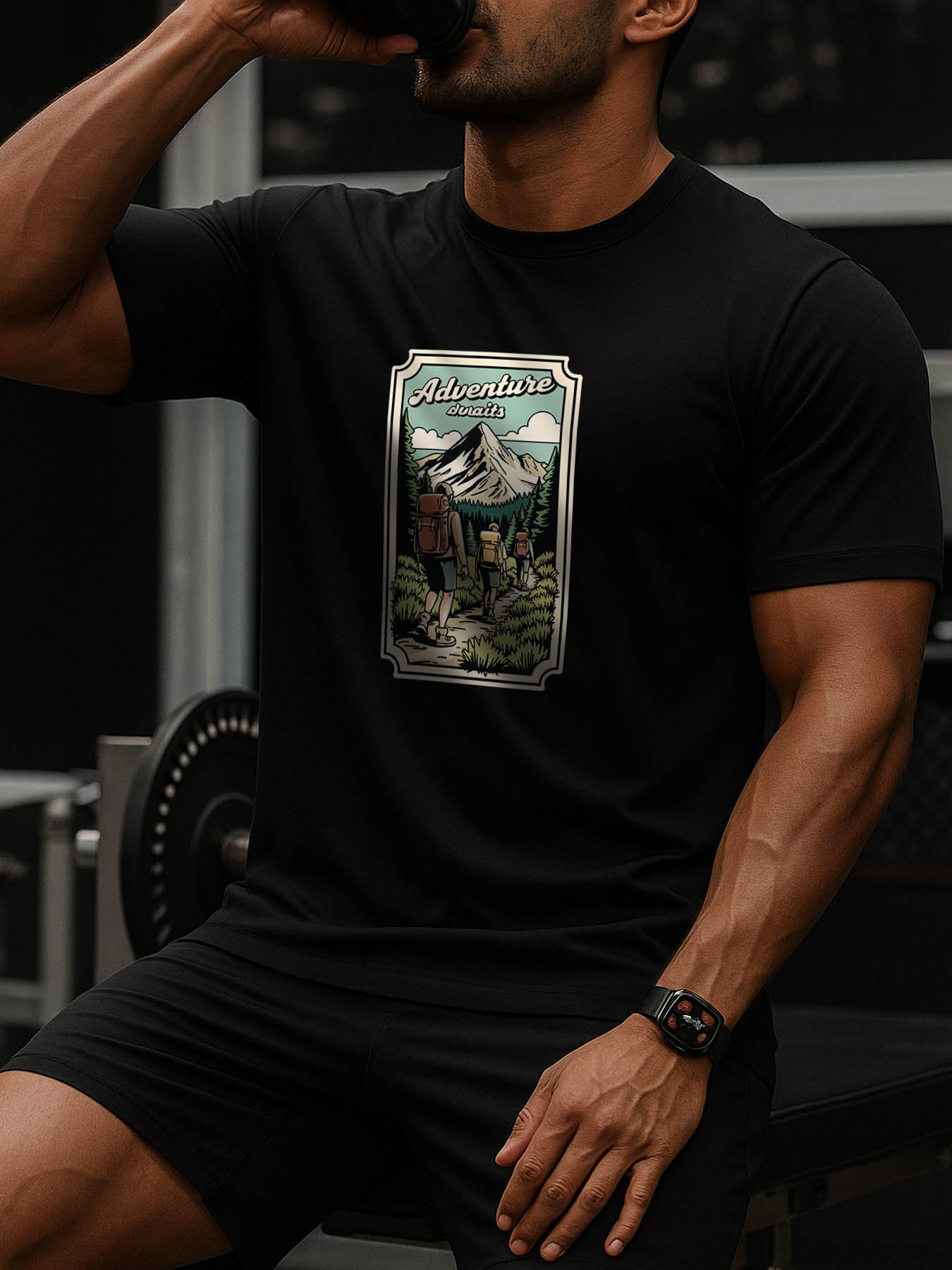 Men's RTTMALL Casual Printed Cotton T-Shirt, Caribbean Beach Island Summer Graphic Tees