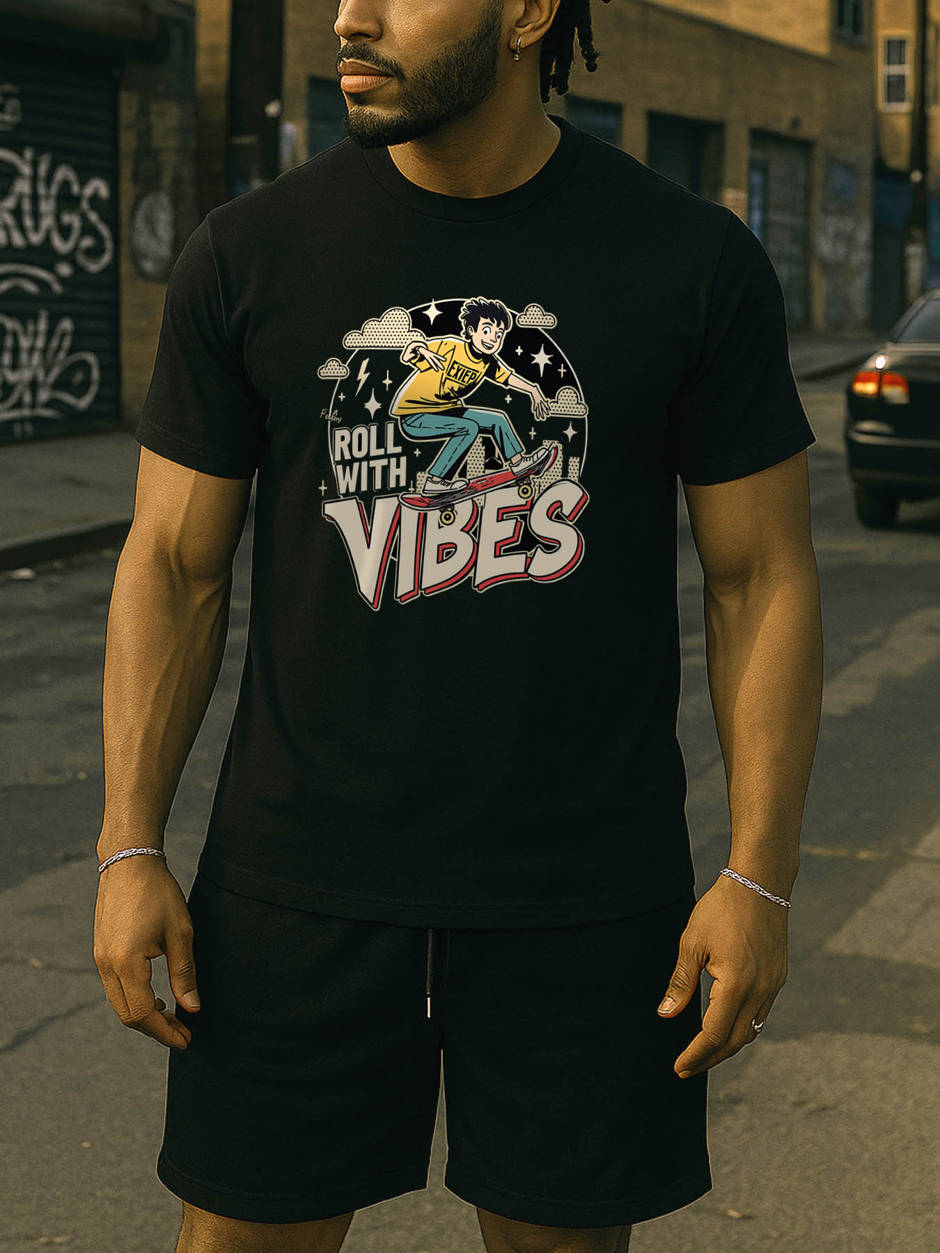 RTTMALL Caribbean Island Beach Casual Printed Cotton T-Shirts for Men, Summer Vacation Short Sleeve Graphic Tees