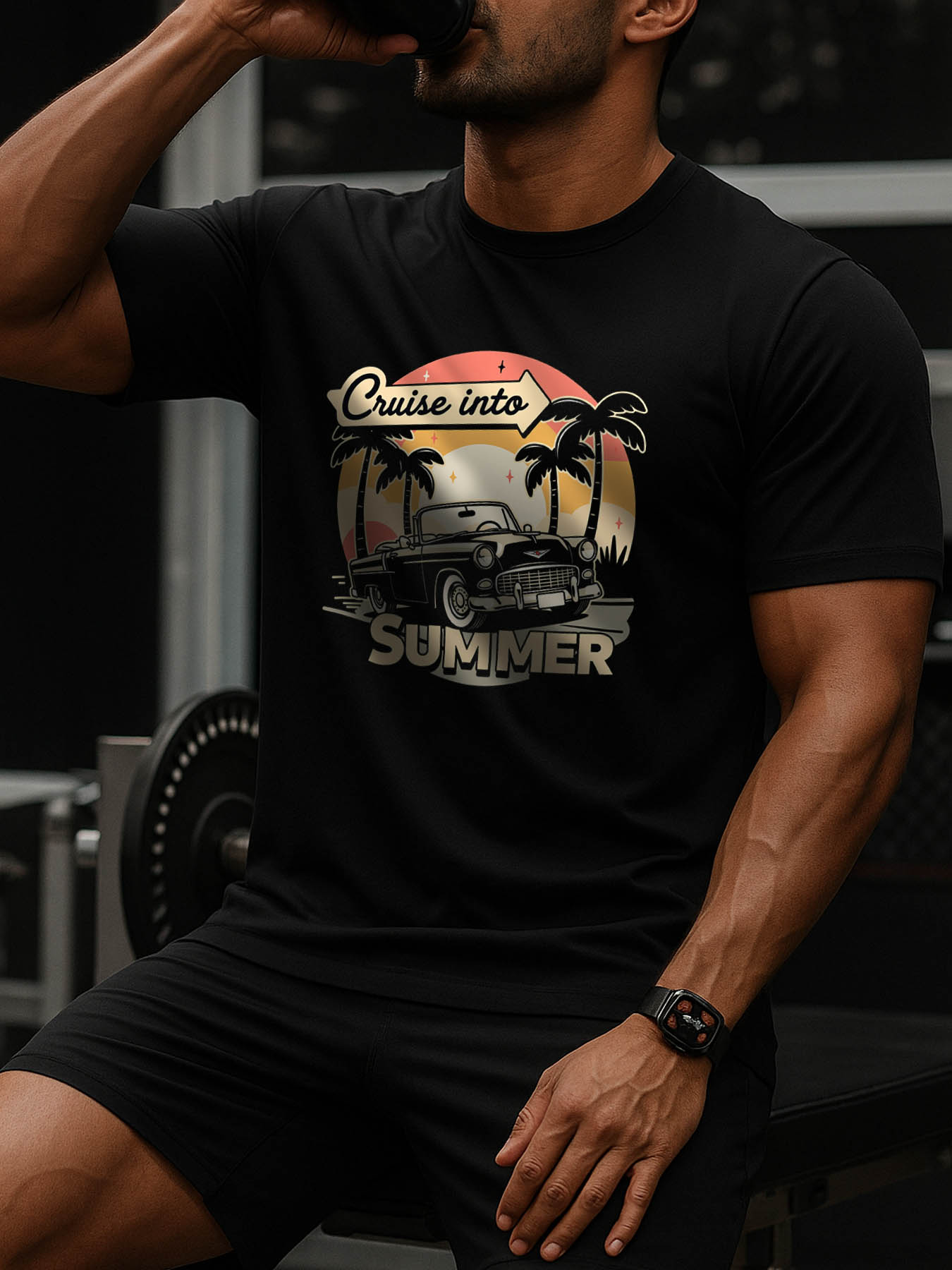 RTTMALL Caribbean Island Beach Casual Printed 100% Cotton Summer T-Shirts for Men