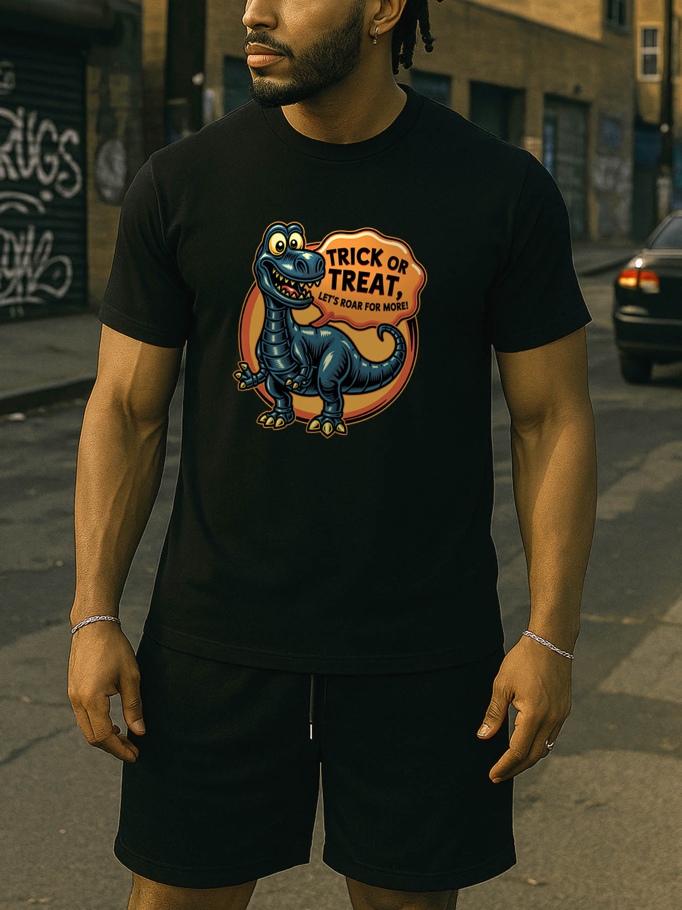 RTTMALL Caribbean Island Beach Casual Printed Cotton Men's T-Shirt for Summer Vacation Travel