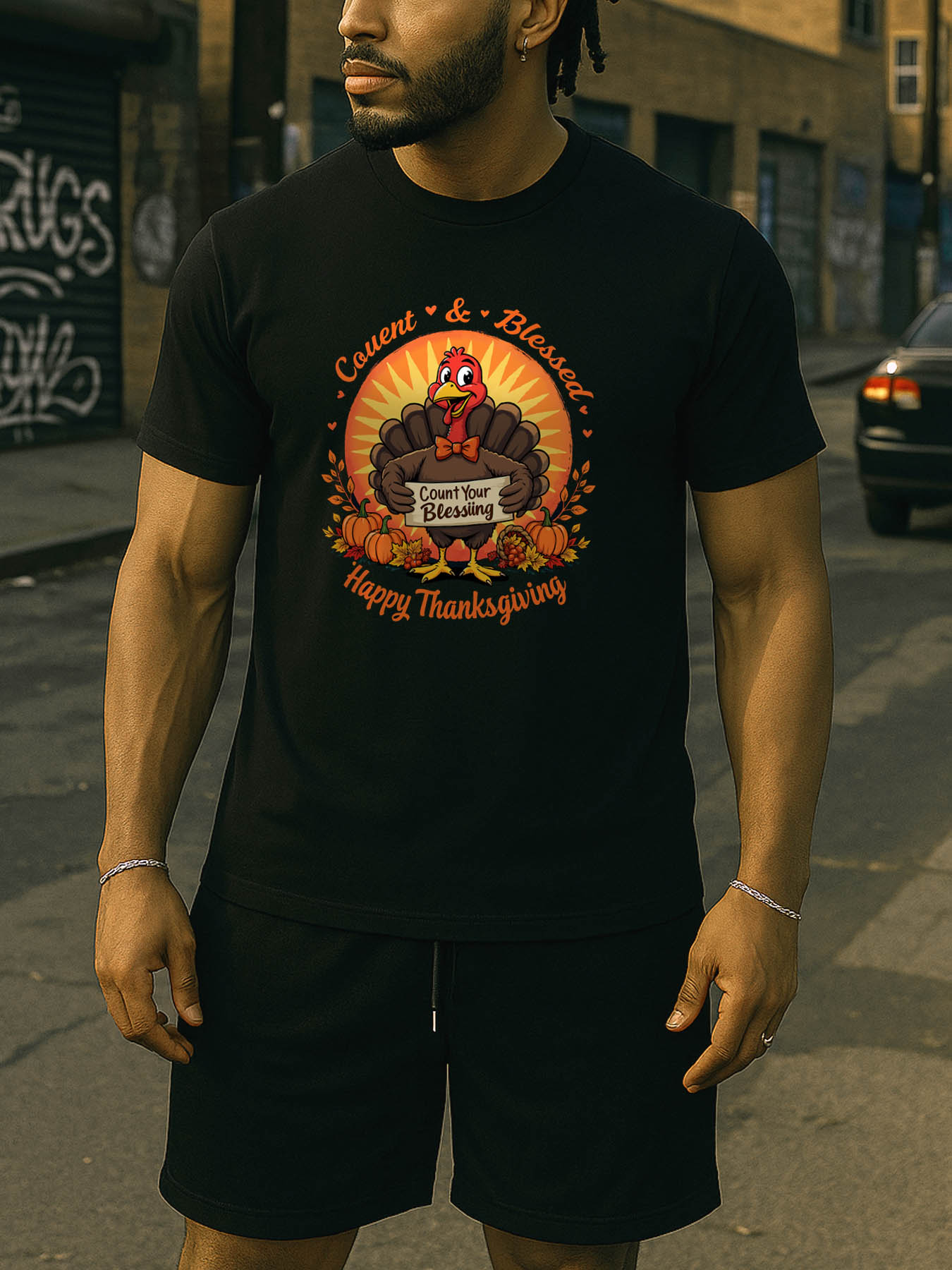 Men's 100% Cotton RTTMALL Printed T-Shirt, Casual Caribbean Island Beach Summer Tee for Camping & Vacation Wear