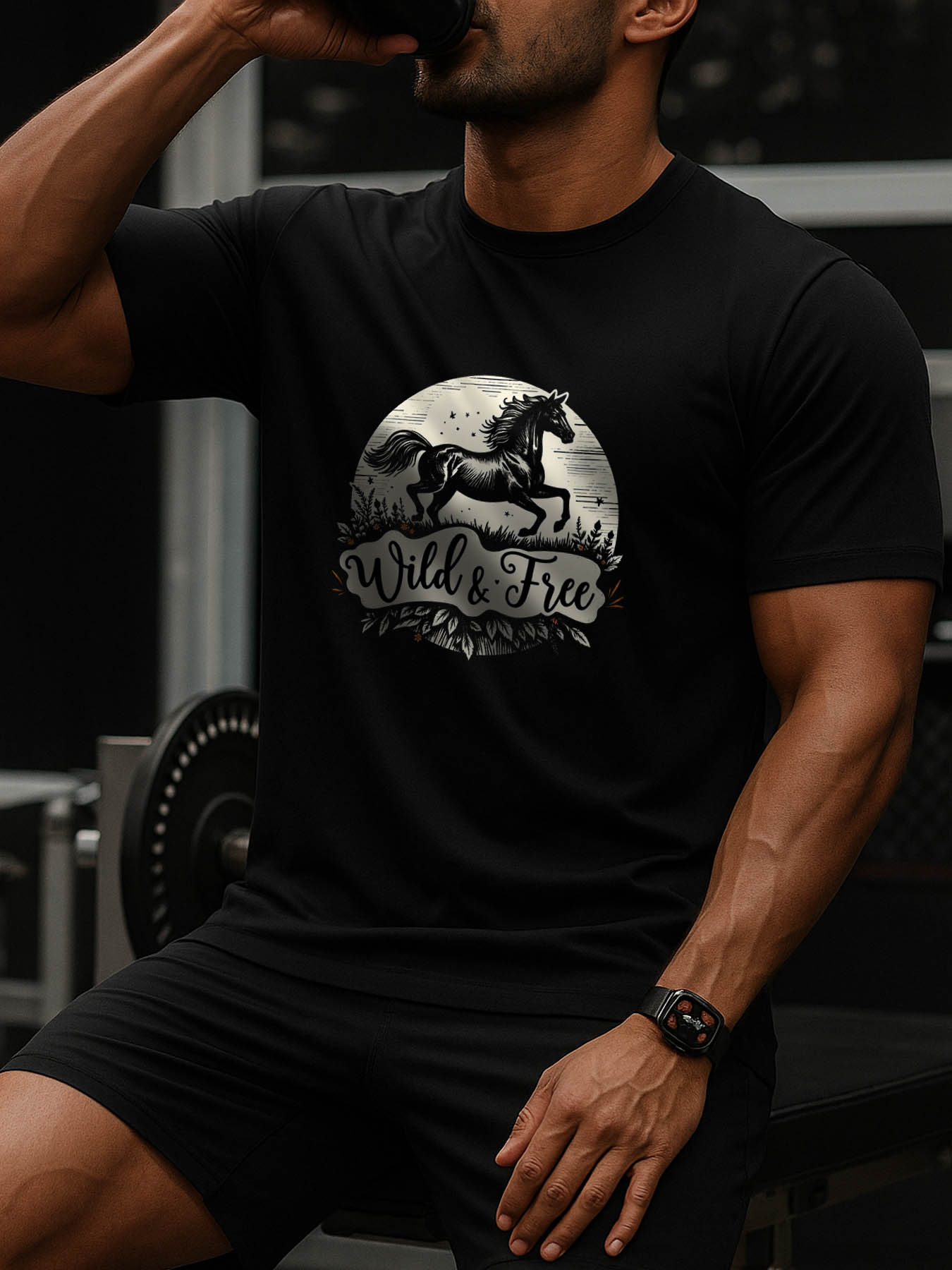 RTTMALL Caribbean Island Beach Print Men's Cotton Casual T-Shirt Soft Breathable Summer Vacation Tees