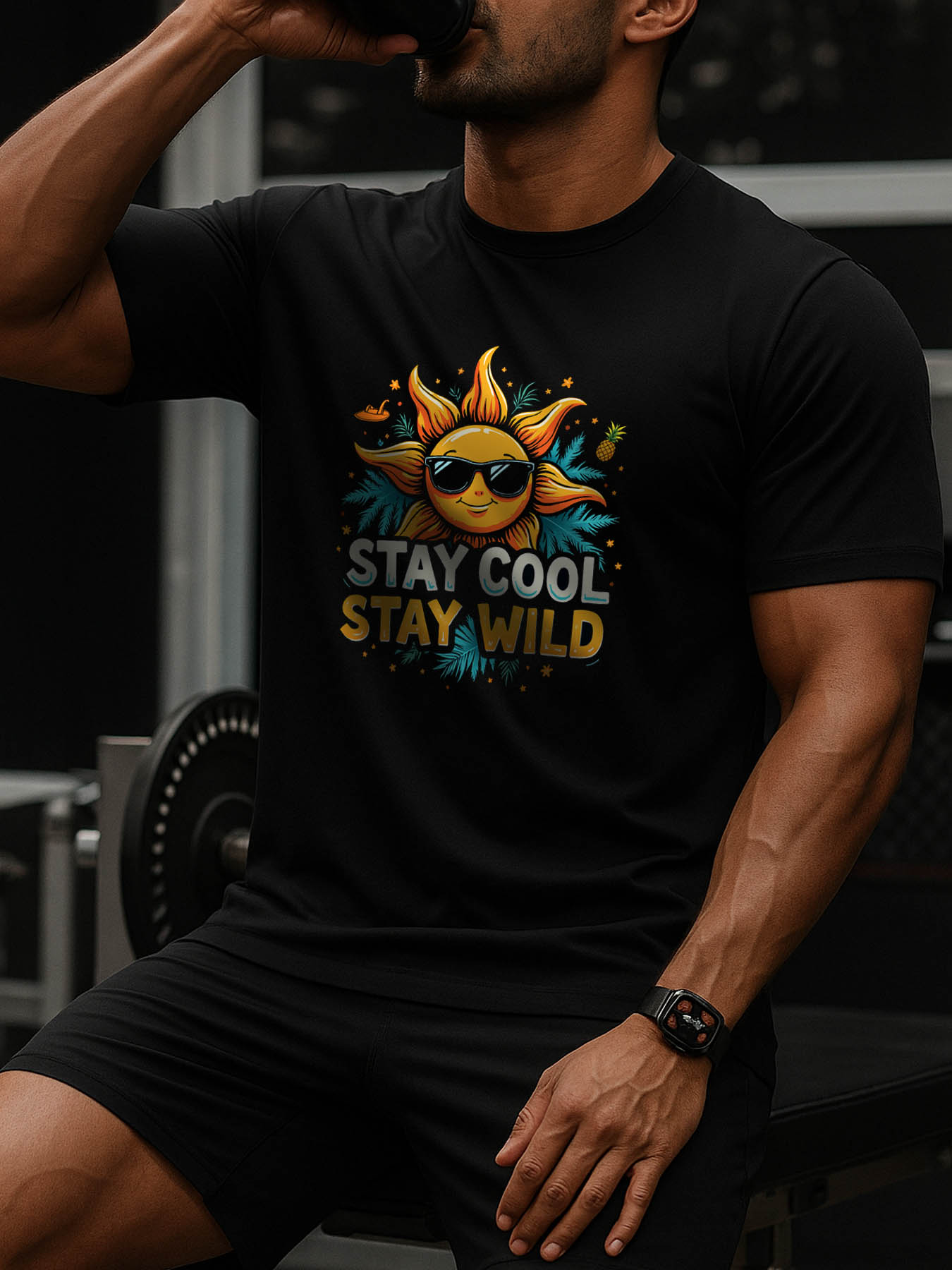 RTTMALL Men's 100% Cotton Printed T-Shirts, Breathable Machine Washable Casual Beach Island Caribbean Summer Tees
